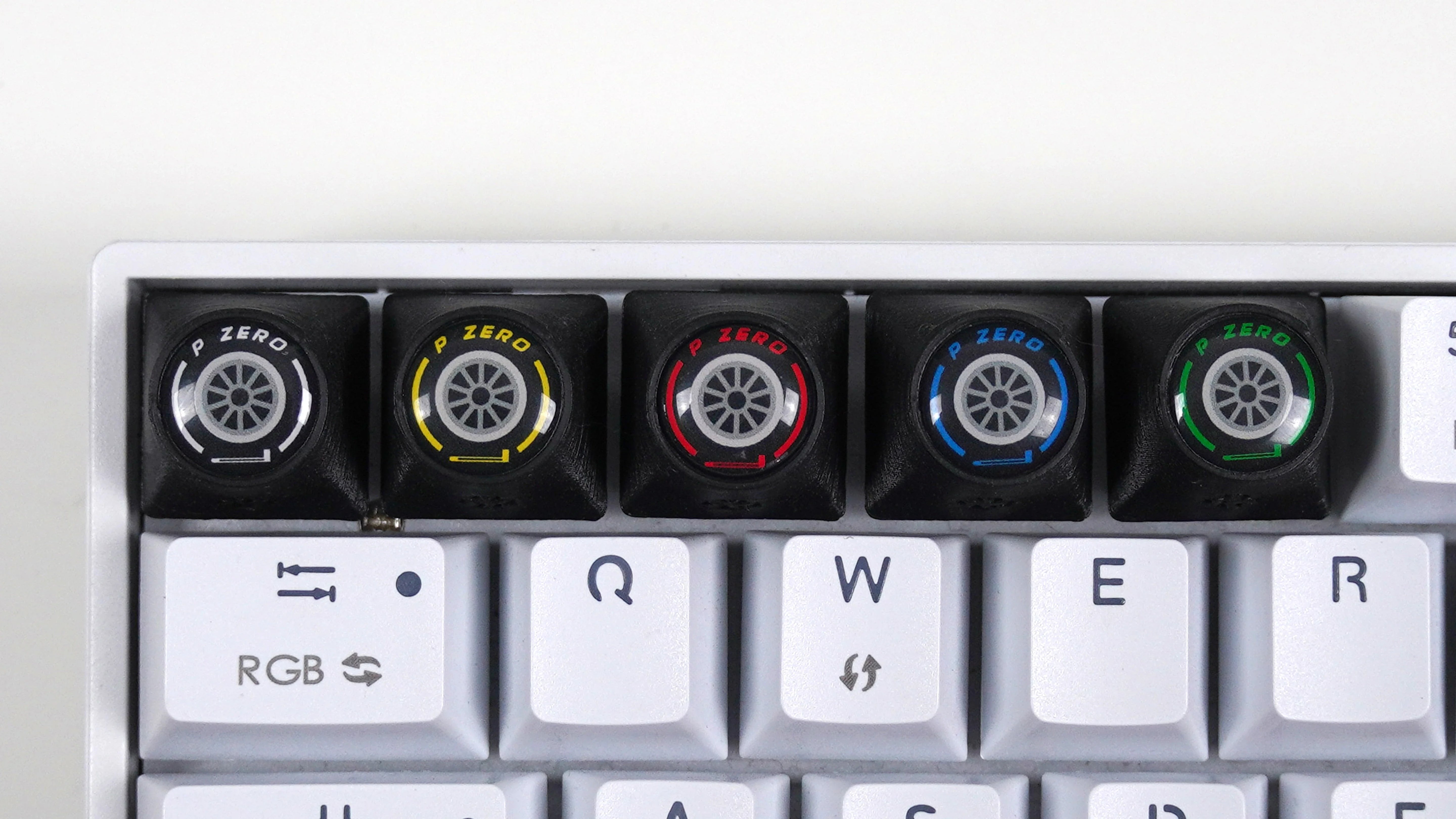 Keycap artisan F1 Tyres - Hard - Medium - Soft - Wet - Intermediate