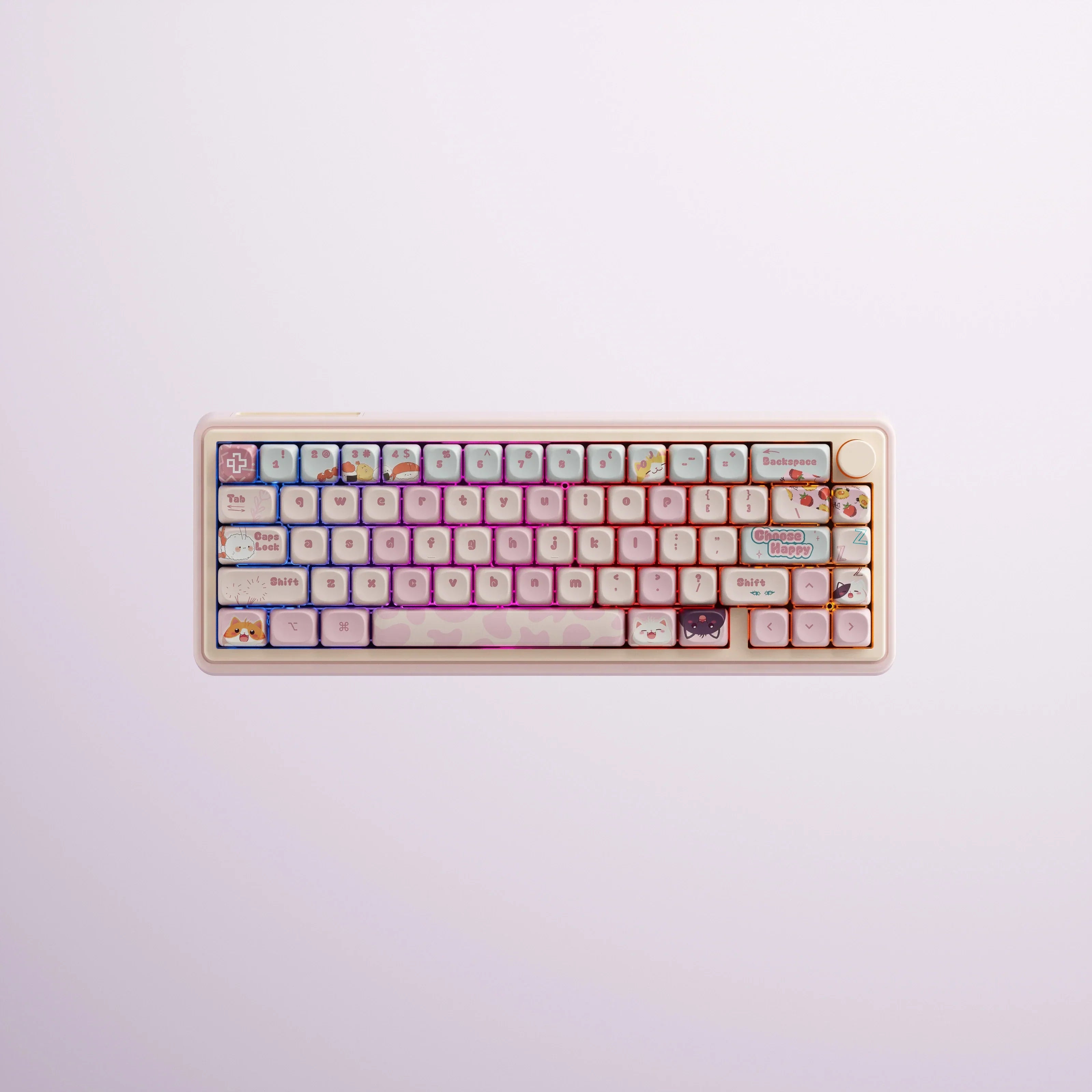 QwertyKey65 Pro Bliss - bezprzewodowa klawiatura mechaniczna gamingowa, Hotswap, RGB, VIA