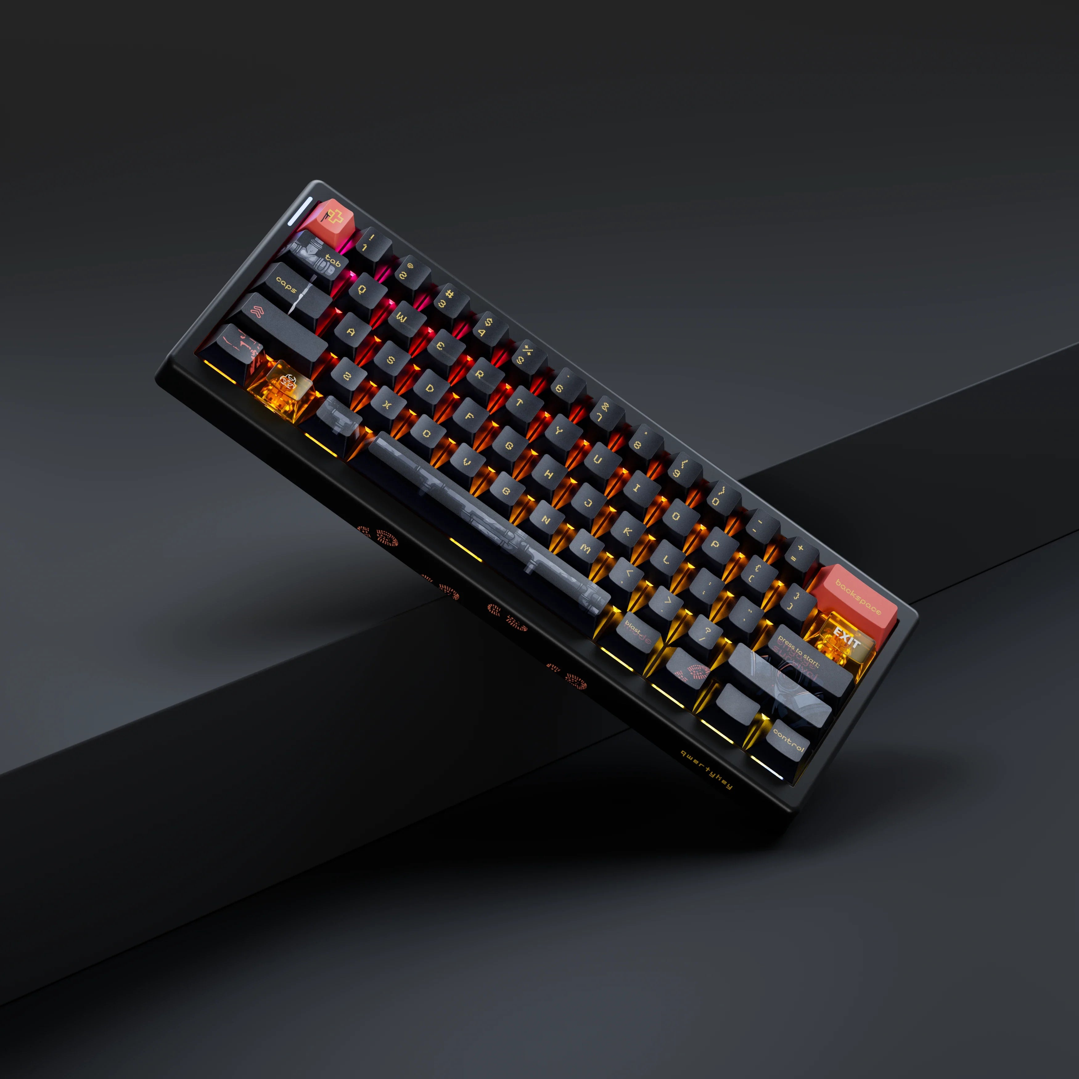 QwertyKey61 PRO Fallout - bezprzewodowa klawiatura mechaniczna gamingowa, Hotswap, RGB