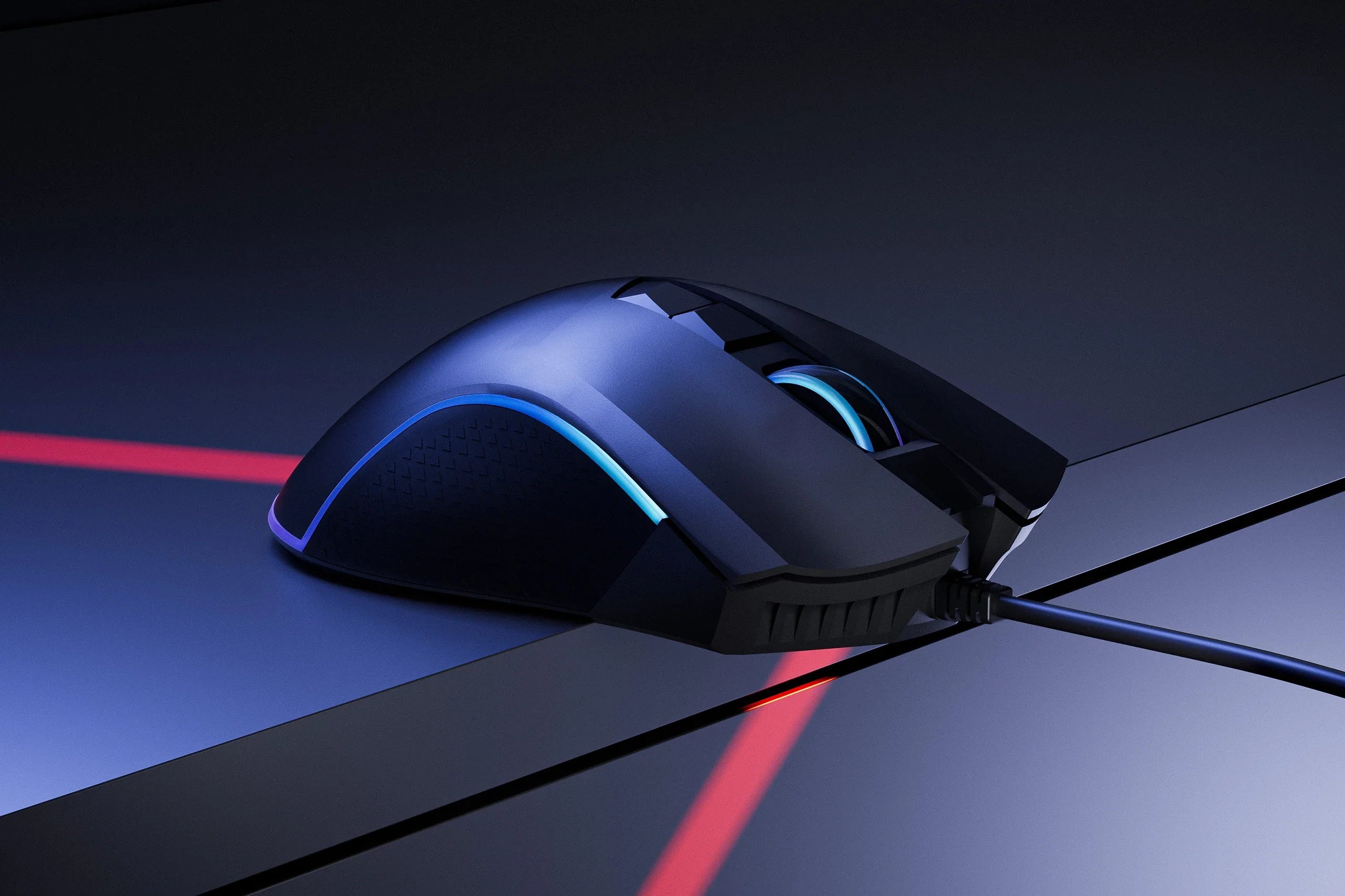 mysz Gaming QwertyKey Forge czarna, RGB, 12.000 DPI, z oprogramowaniem