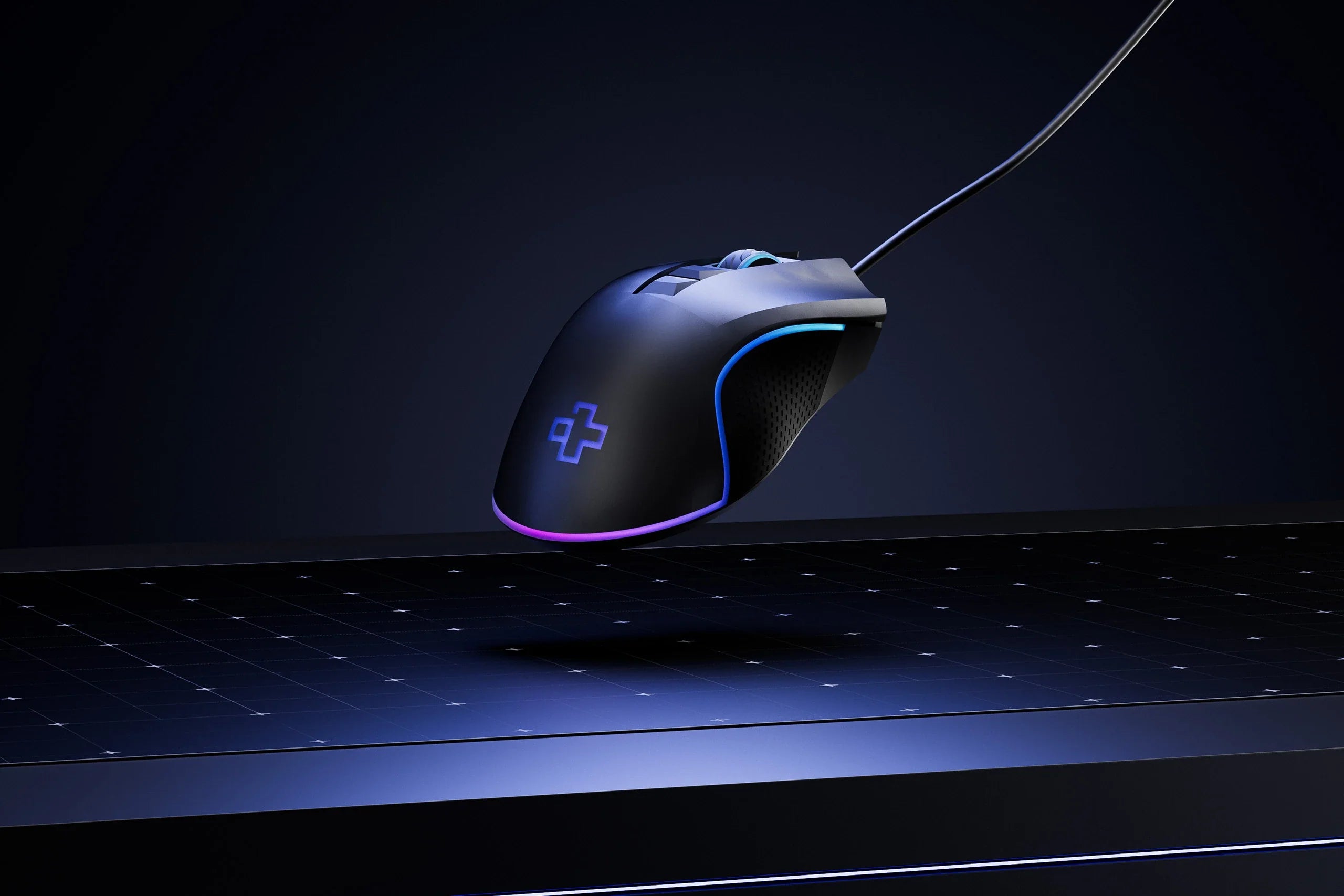 mysz Gaming QwertyKey Forge czarna, RGB, 12.000 DPI, z oprogramowaniem
