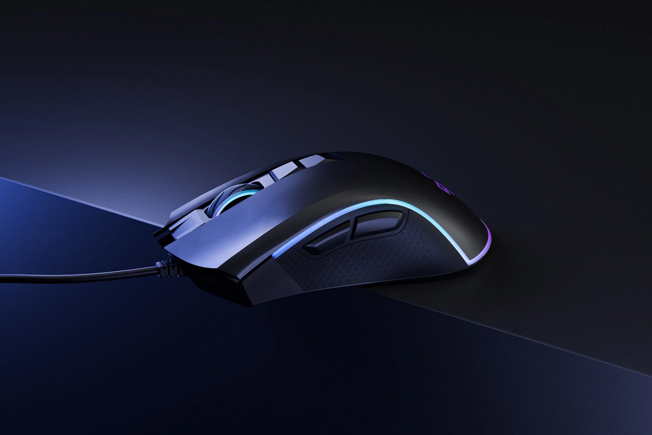 mysz Gaming QwertyKey Forge czarna, RGB, 12.000 DPI, z oprogramowaniem