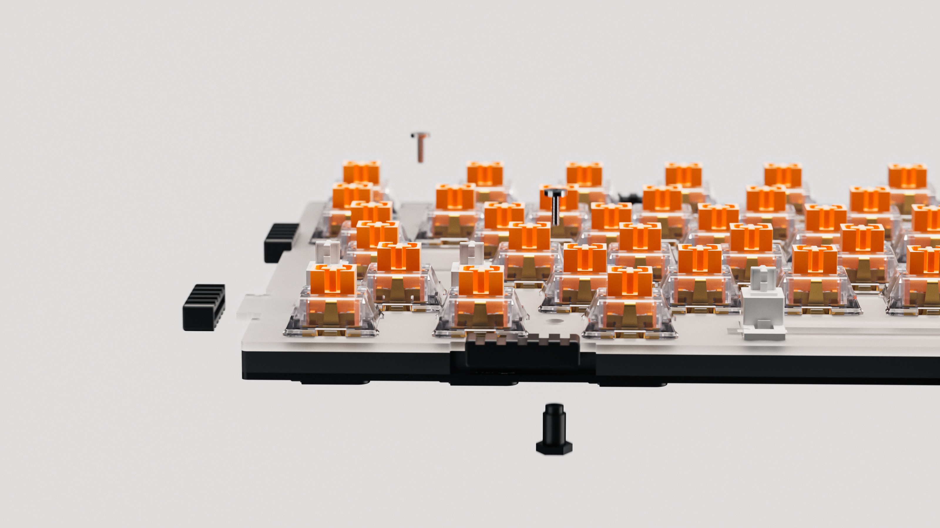QwertyKey100 Matrix - bezprzewodowa klawiatura mechaniczna gamingowa, Hotswap, RGB, gasket mount, z ekranem