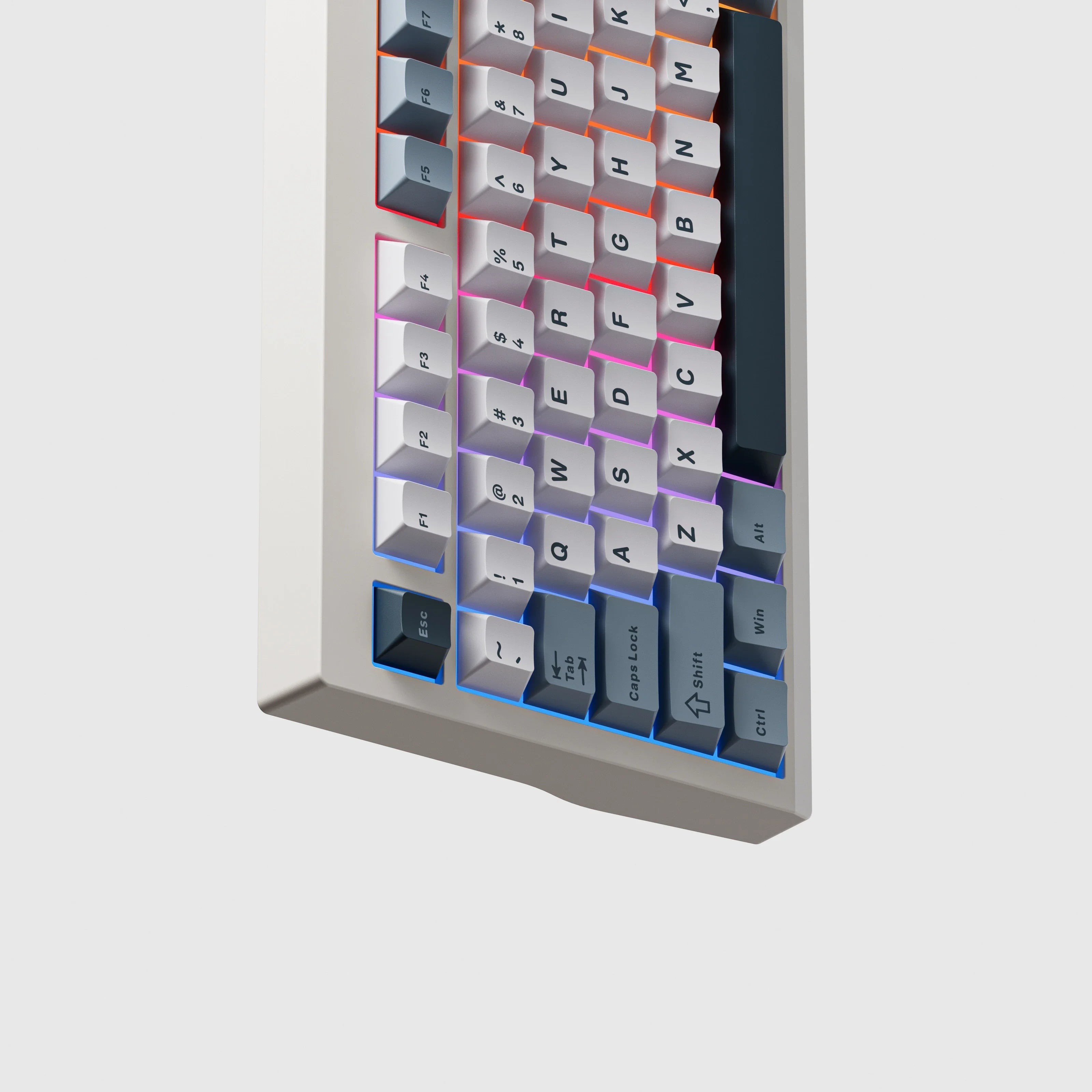 QwertyKey75 Pro V2 biała Web Software - bezprzewodowa klawiatura mechaniczna gamingowa, Hotswap, RGB, gasket mount