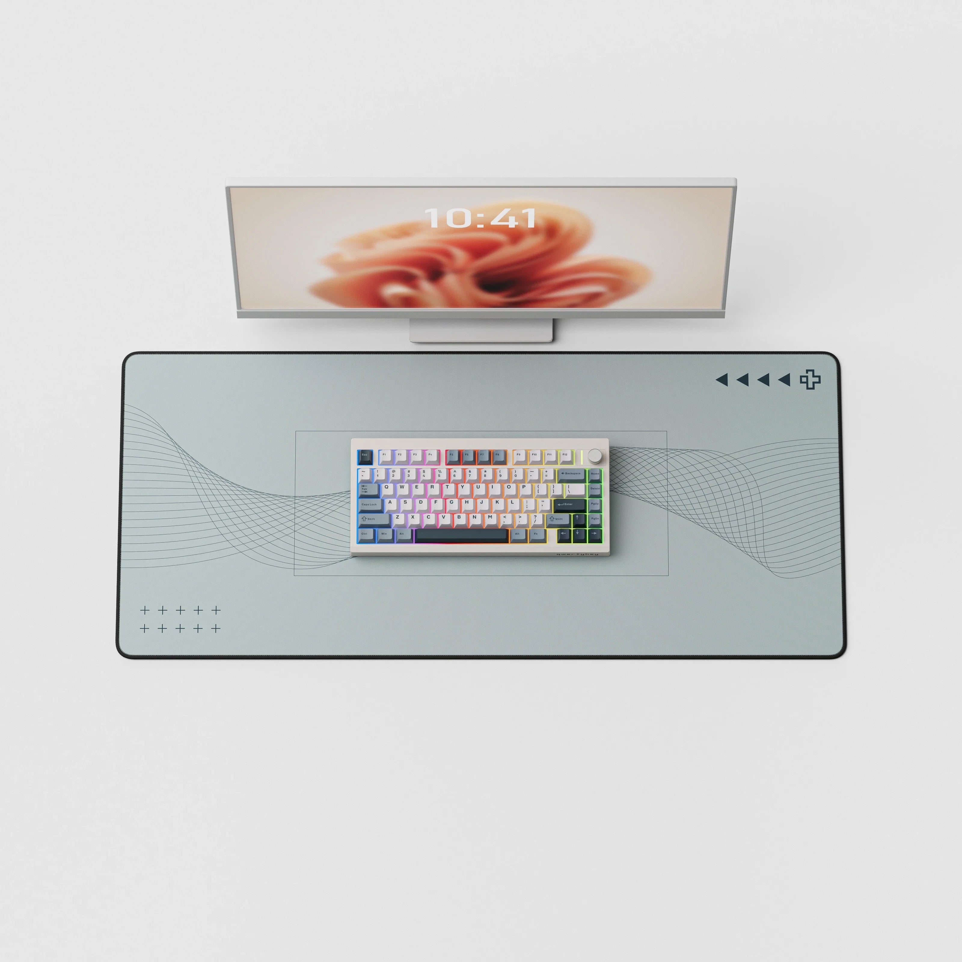 QwertyKey75 Pro V2 biała Web Software - bezprzewodowa klawiatura mechaniczna gamingowa, Hotswap, RGB, gasket mount