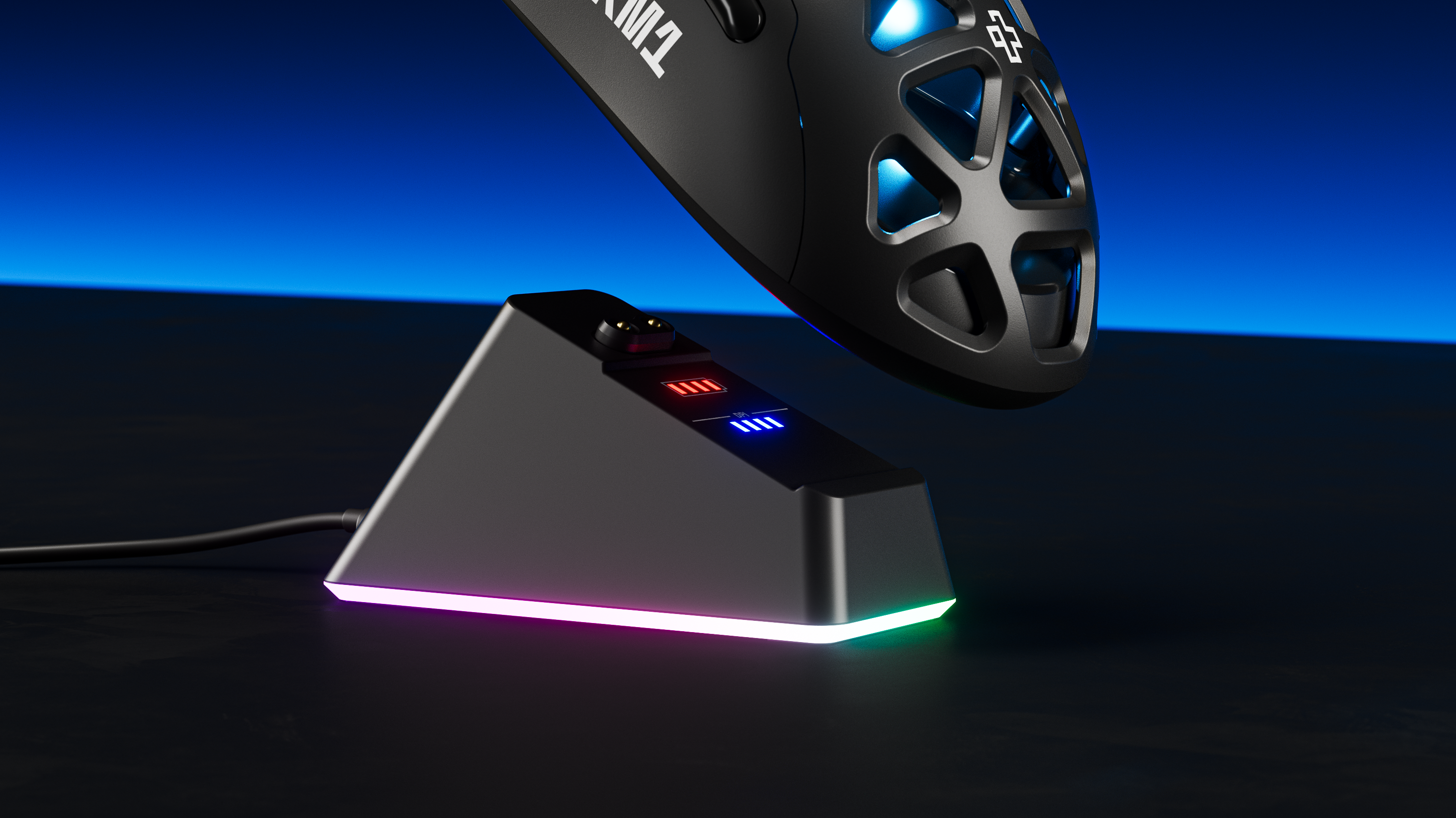 mysz QwertyKey QKM1 bezprzewodowa Bluetooth Charging Dock czarna