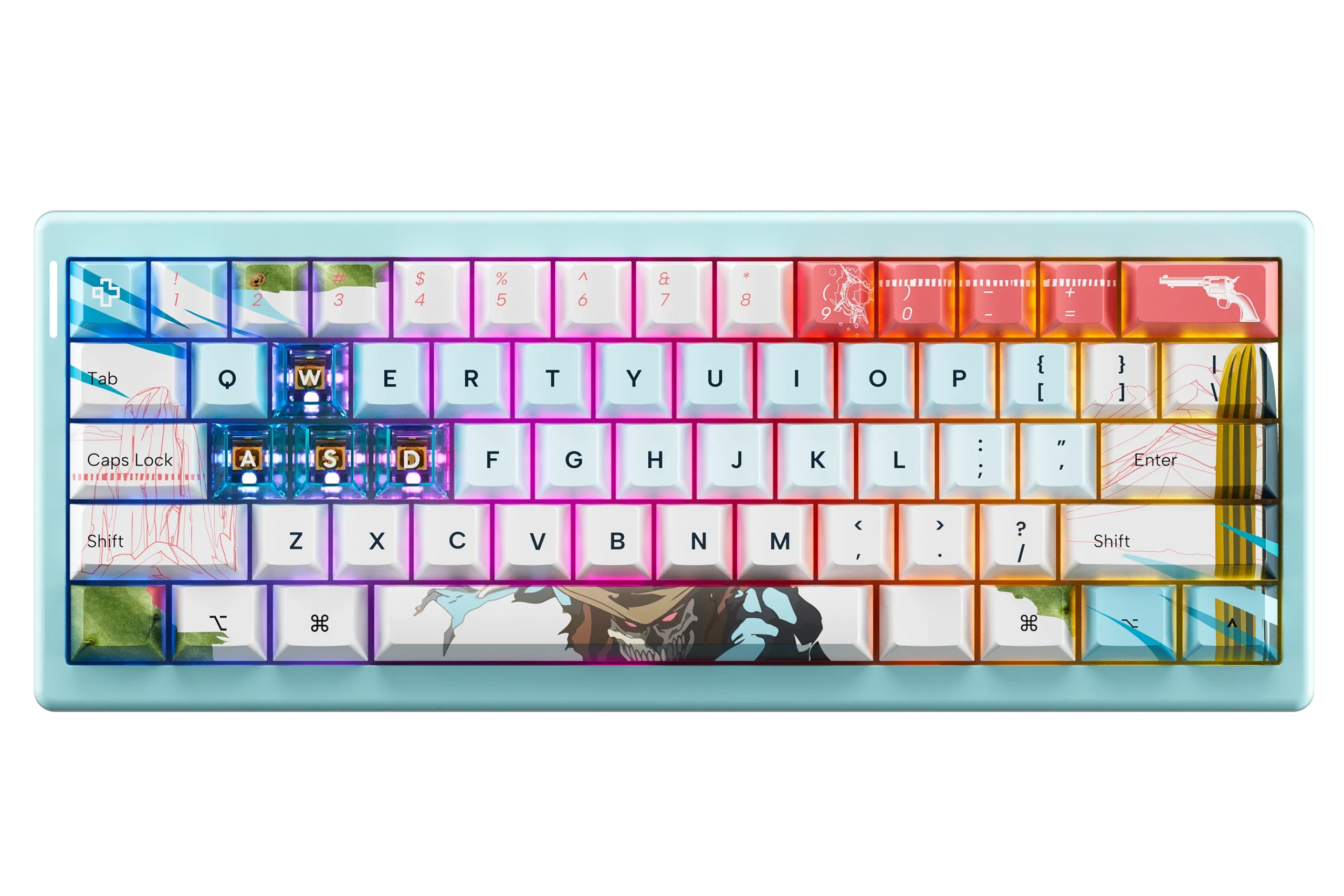QwertyKey61 PRO Western - bezprzewodowa klawiatura mechaniczna gamingowa, Hotswap, RGB