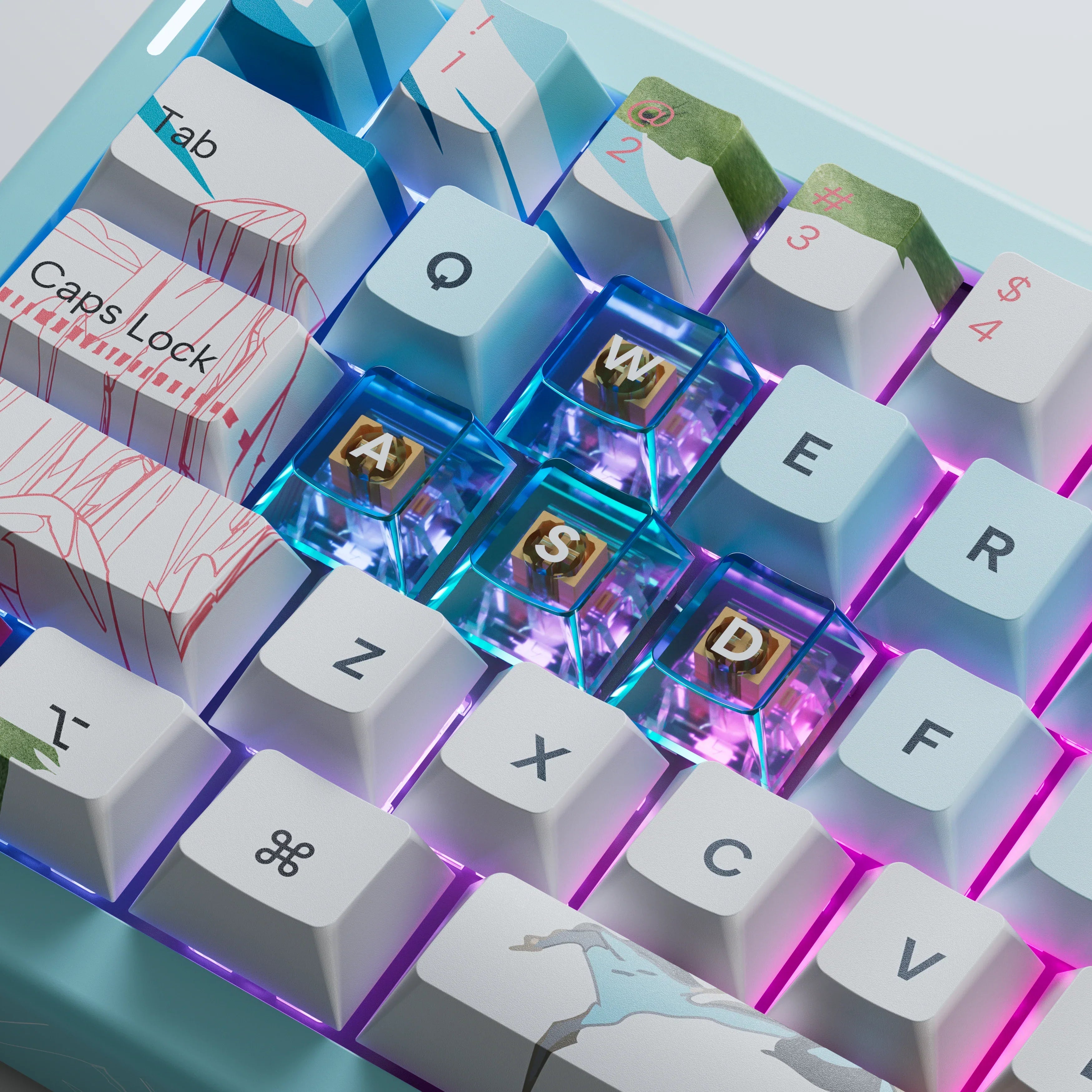 QwertyKey61 PRO Western - bezprzewodowa klawiatura mechaniczna gamingowa, Hotswap, RGB