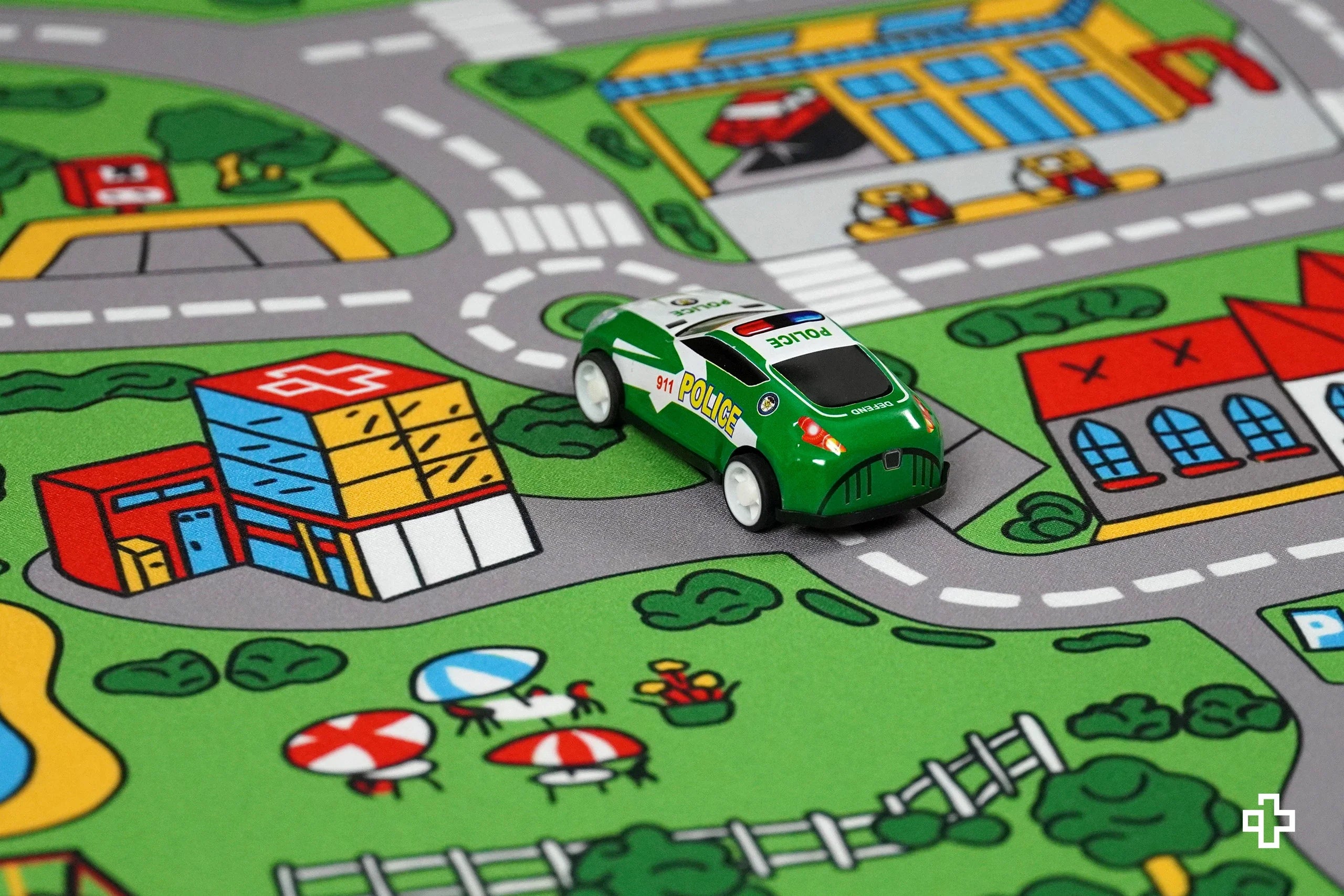 Deskmat / podkładka pod mysz QwertyKey Nostalgia Busy Town 4 mm obszyte krawędzie