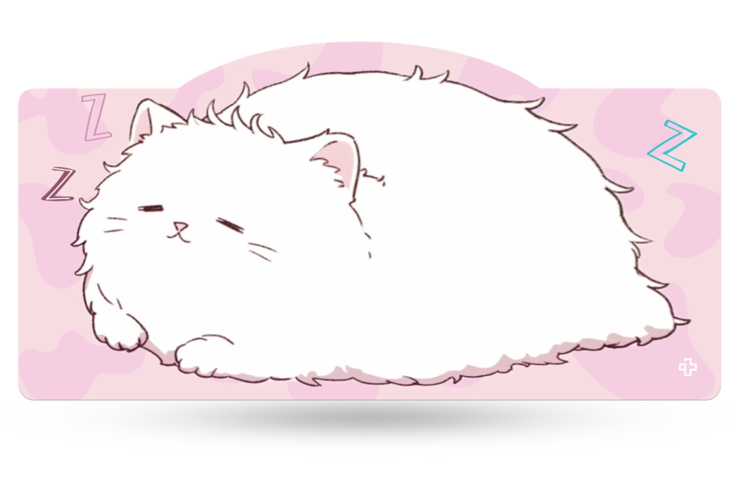 Deskmat / podkładka pod mysz QwertyKey Bliss Cat 4 mm obszyte krawędzie