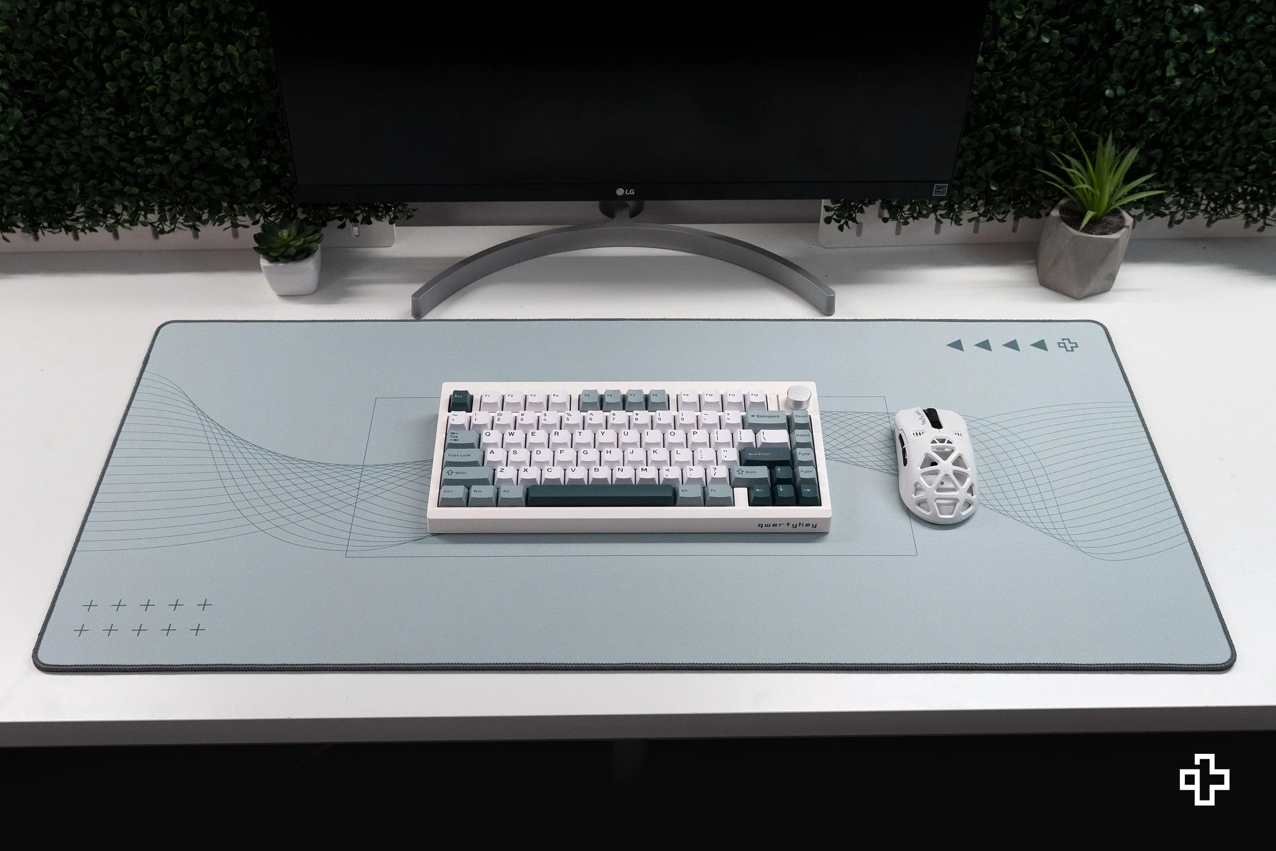 Deskmat / podkładka pod mysz Flow Light, 4 mm, obszyte krawędzie