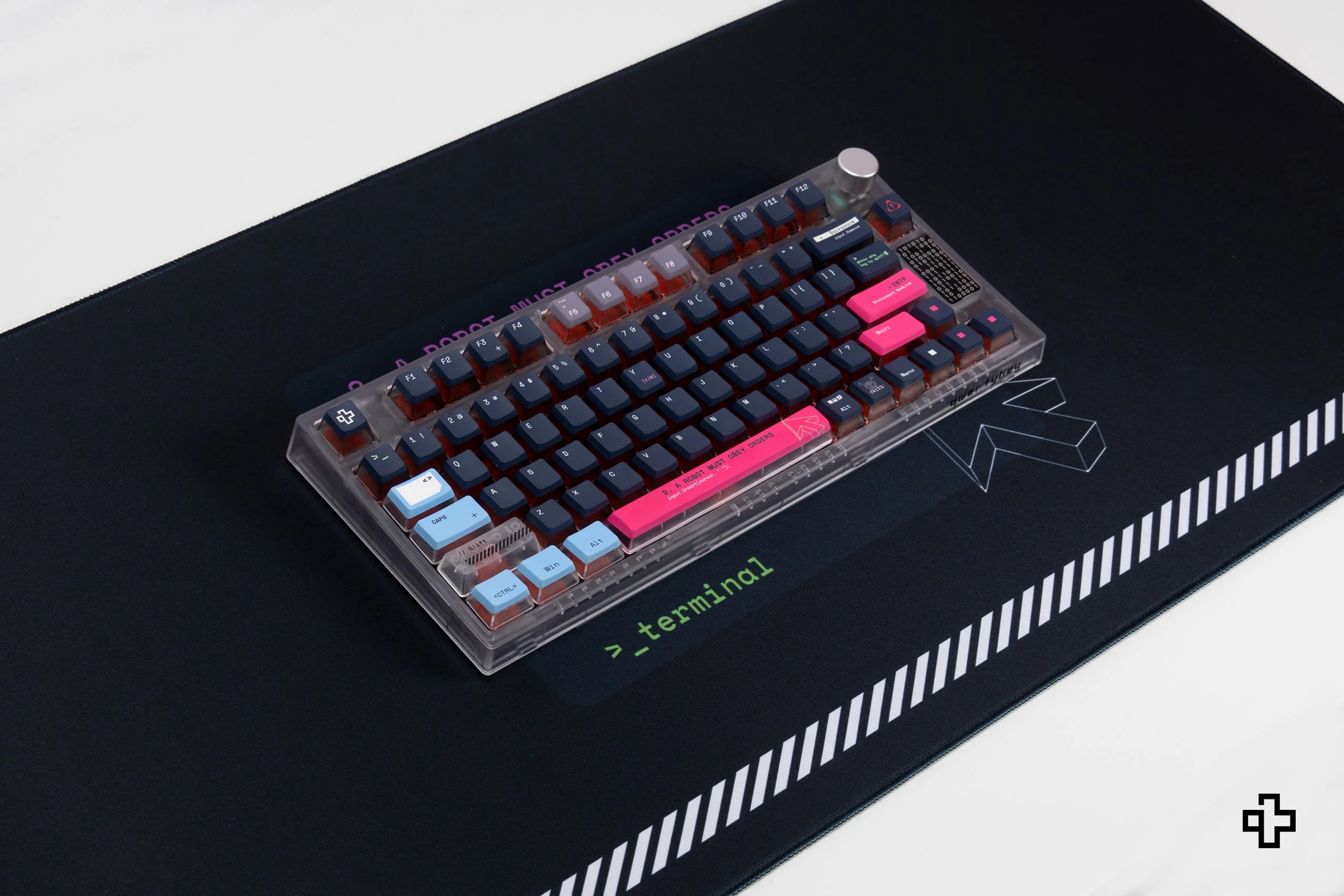 Deskmat / podkładka pod mysz QwertyKey Terminal 4 mm obszyte krawędzie