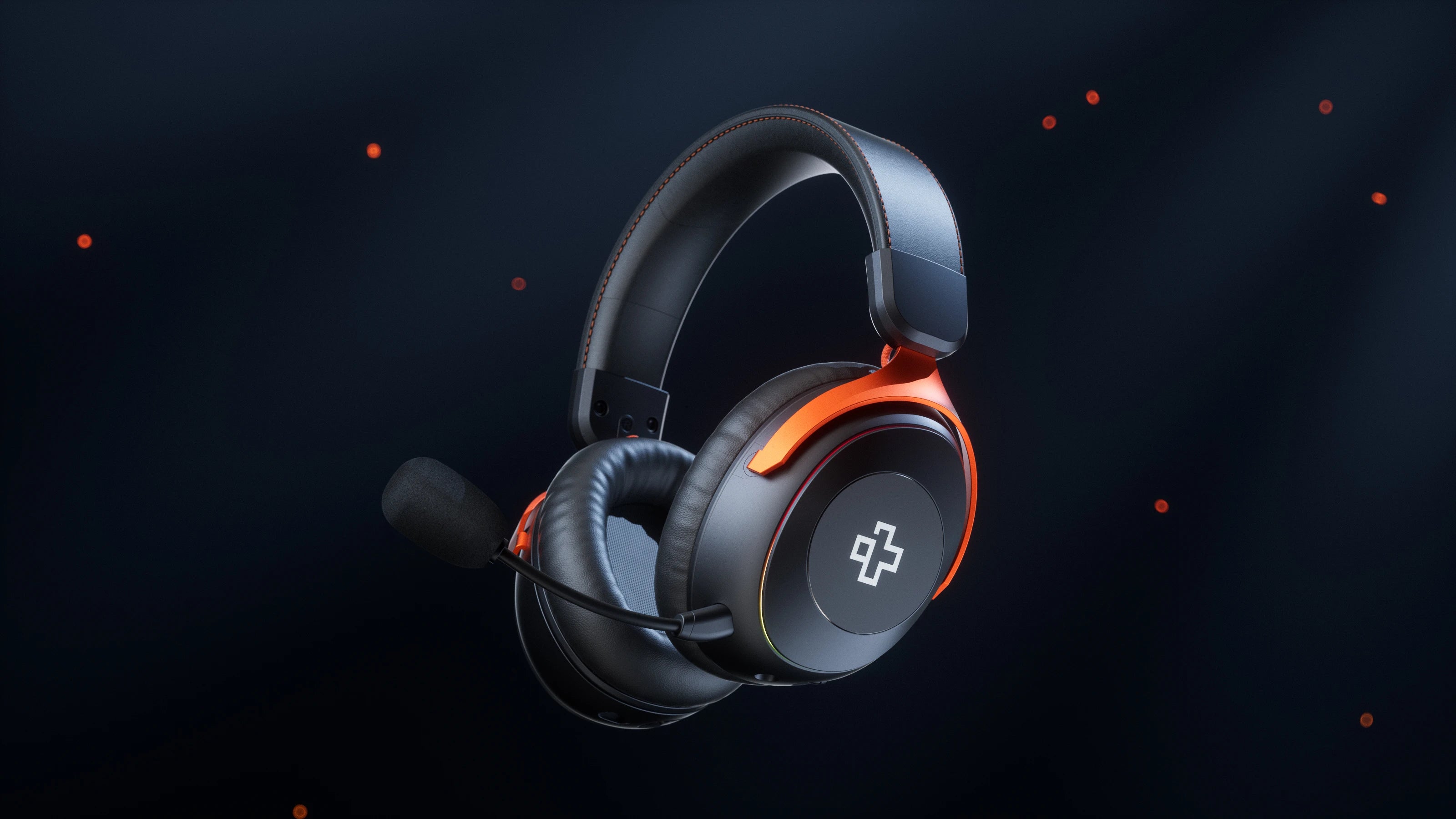 Słuchawki gamingowe bezprzewodowe QwertyKey Pulse, Trio Mode, RGB, z oprogramowaniem, mikrofon z redukcją szumów AI