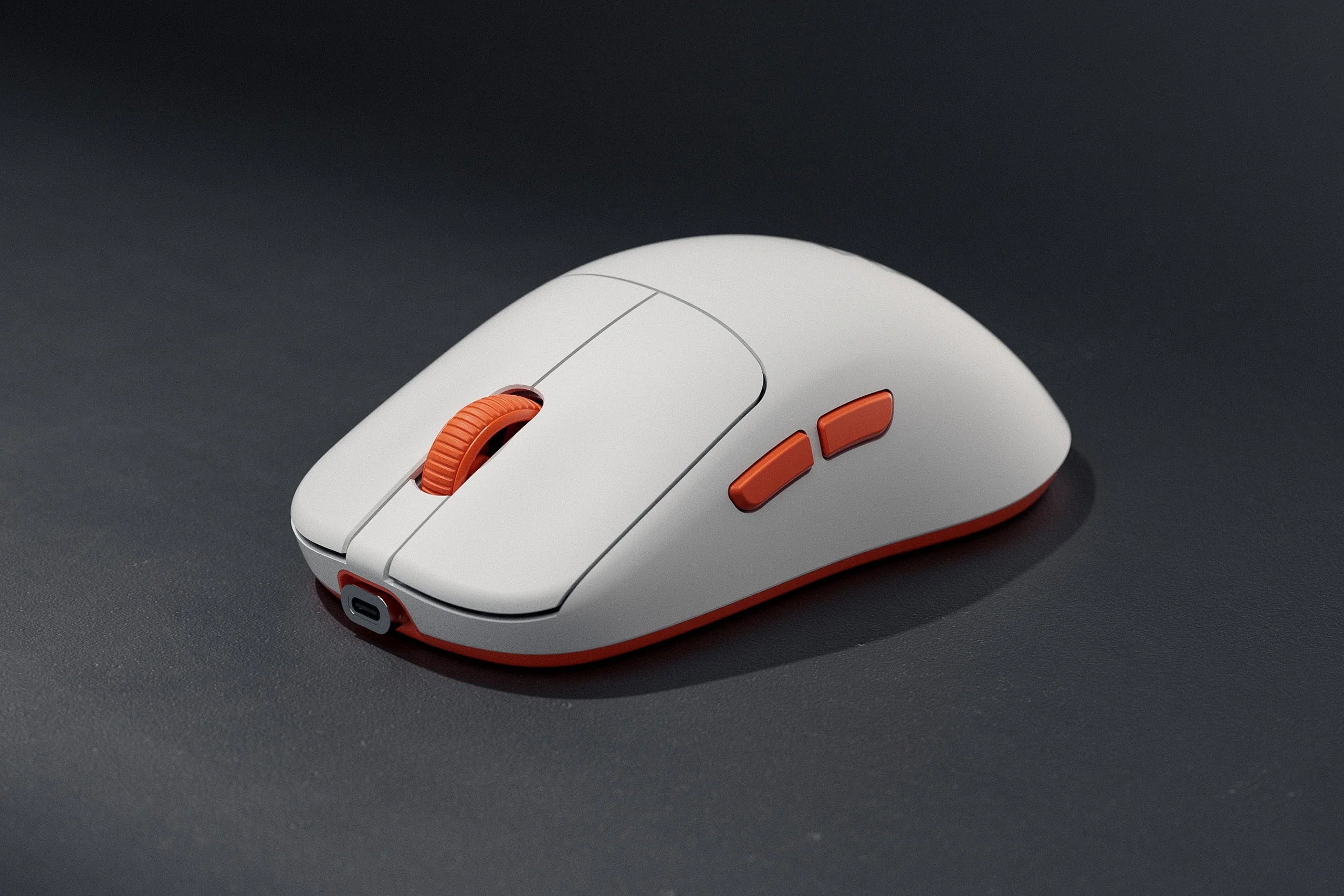 mysz Gaming QwertyKey Falcon biała 8K, 30.000 DPI, Bluetooth bezprzewodowa trio mode, Pixart 3950
