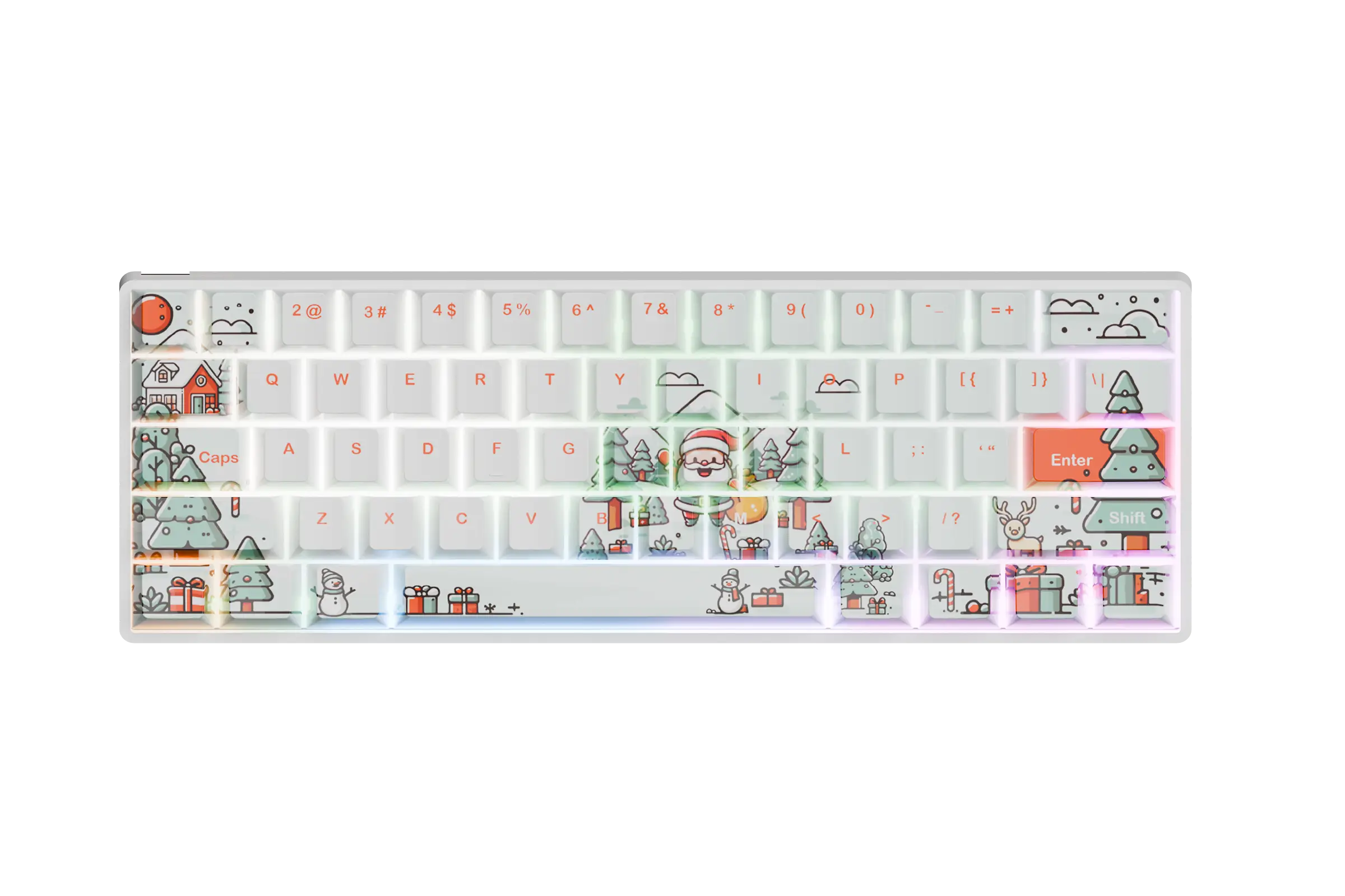 QwertyKey Santa - świąteczna klawiatura mechaniczna gamingowa, Hotswap