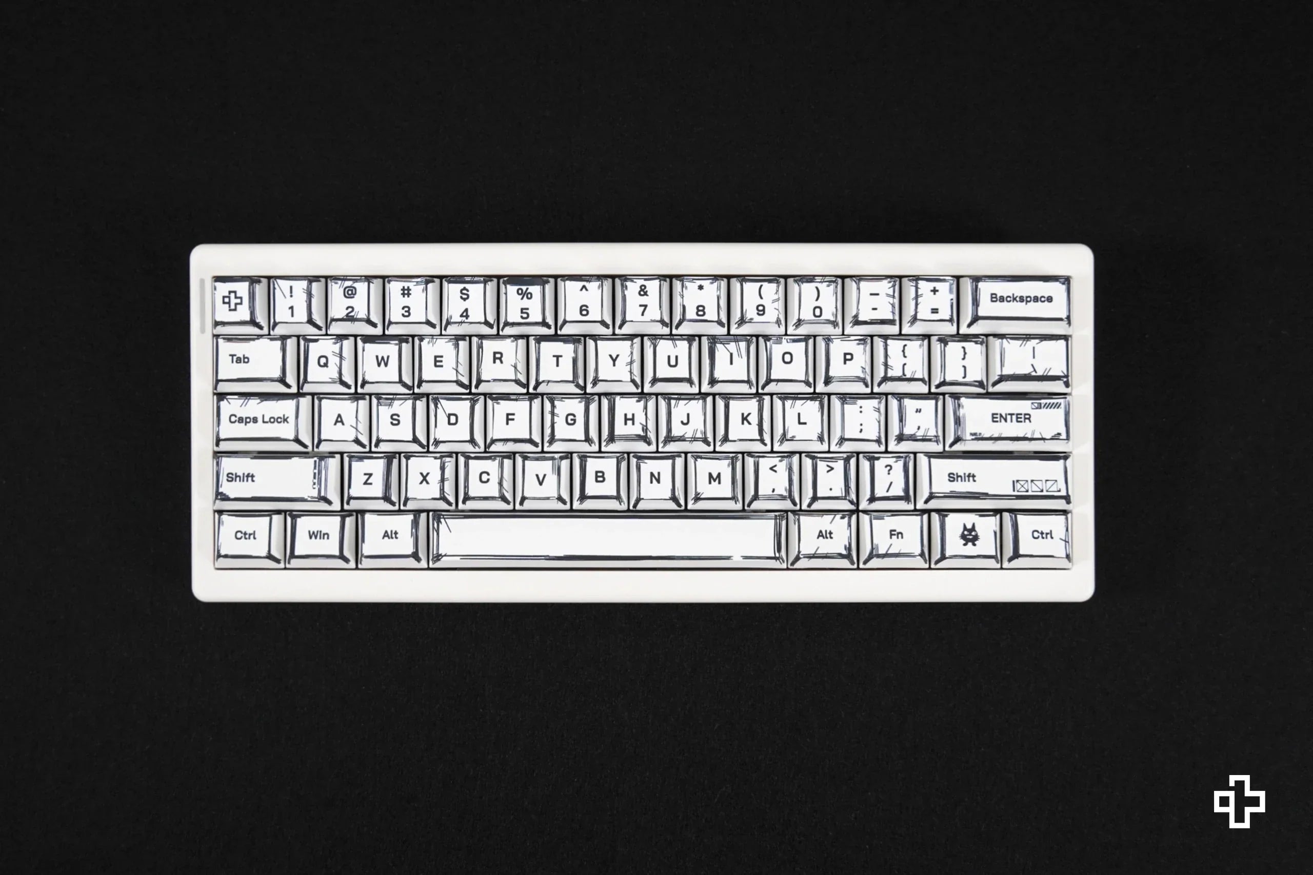 Zestaw keycapów QwertyKey Manga profil Cherry materiał PBT