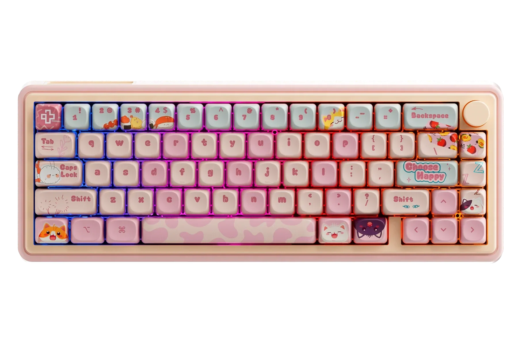 QwertyKey65 Pro Bliss - bezprzewodowa klawiatura mechaniczna gamingowa, Hotswap, RGB, VIA