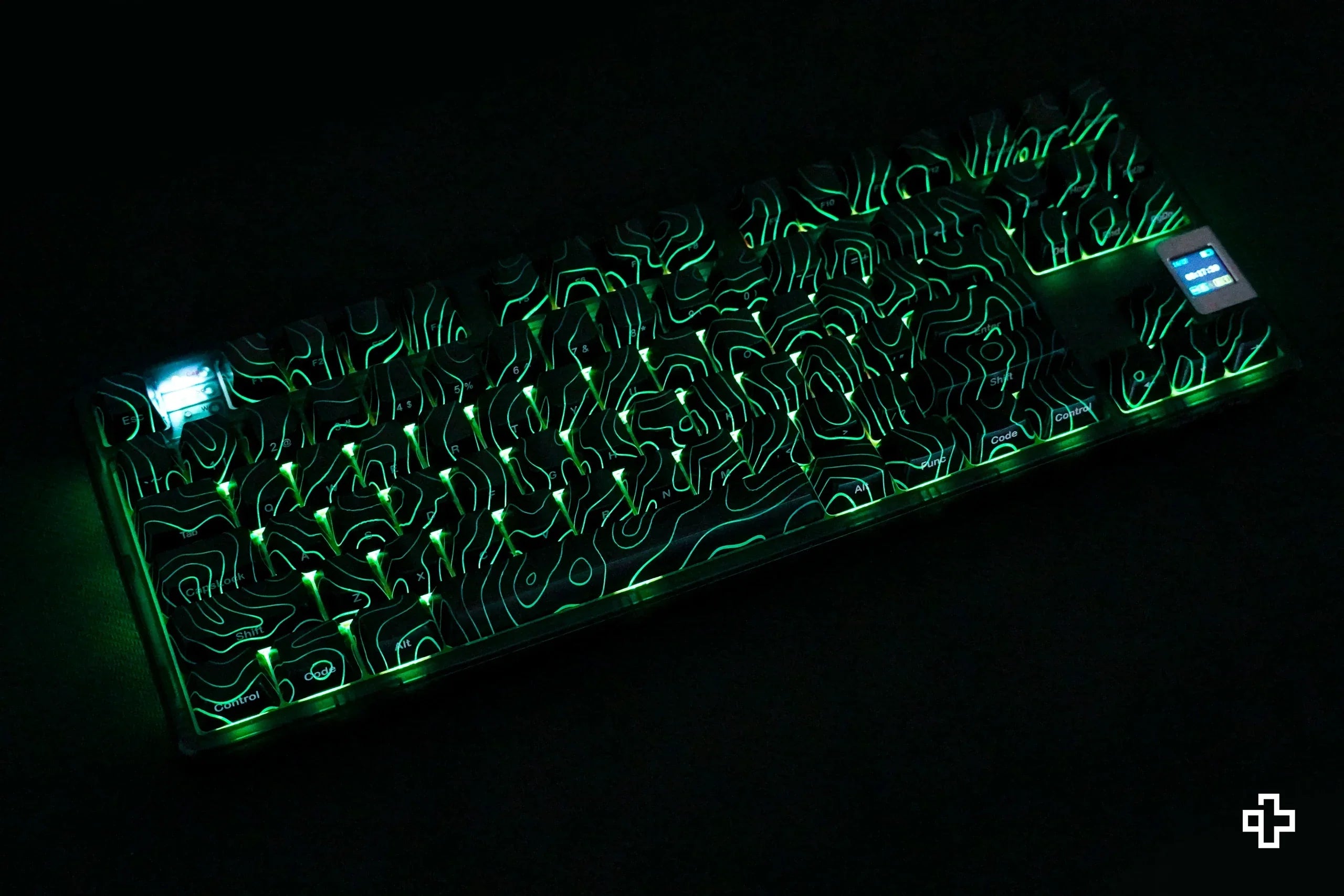 Zestaw keycapów Topographic QwertyKey technologia IMD, czarny