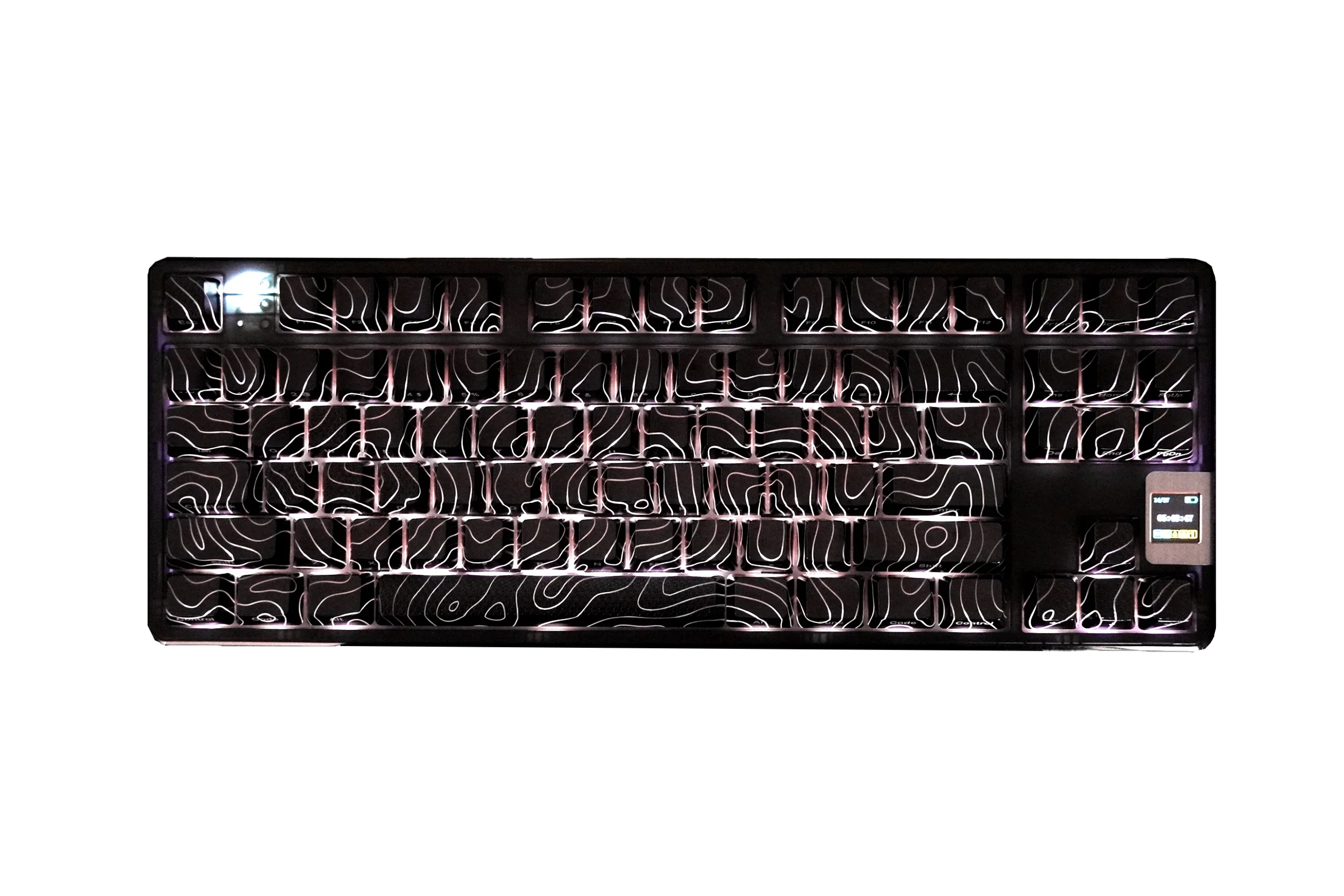 Zestaw keycapów Topographic QwertyKey technologia IMD, czarny