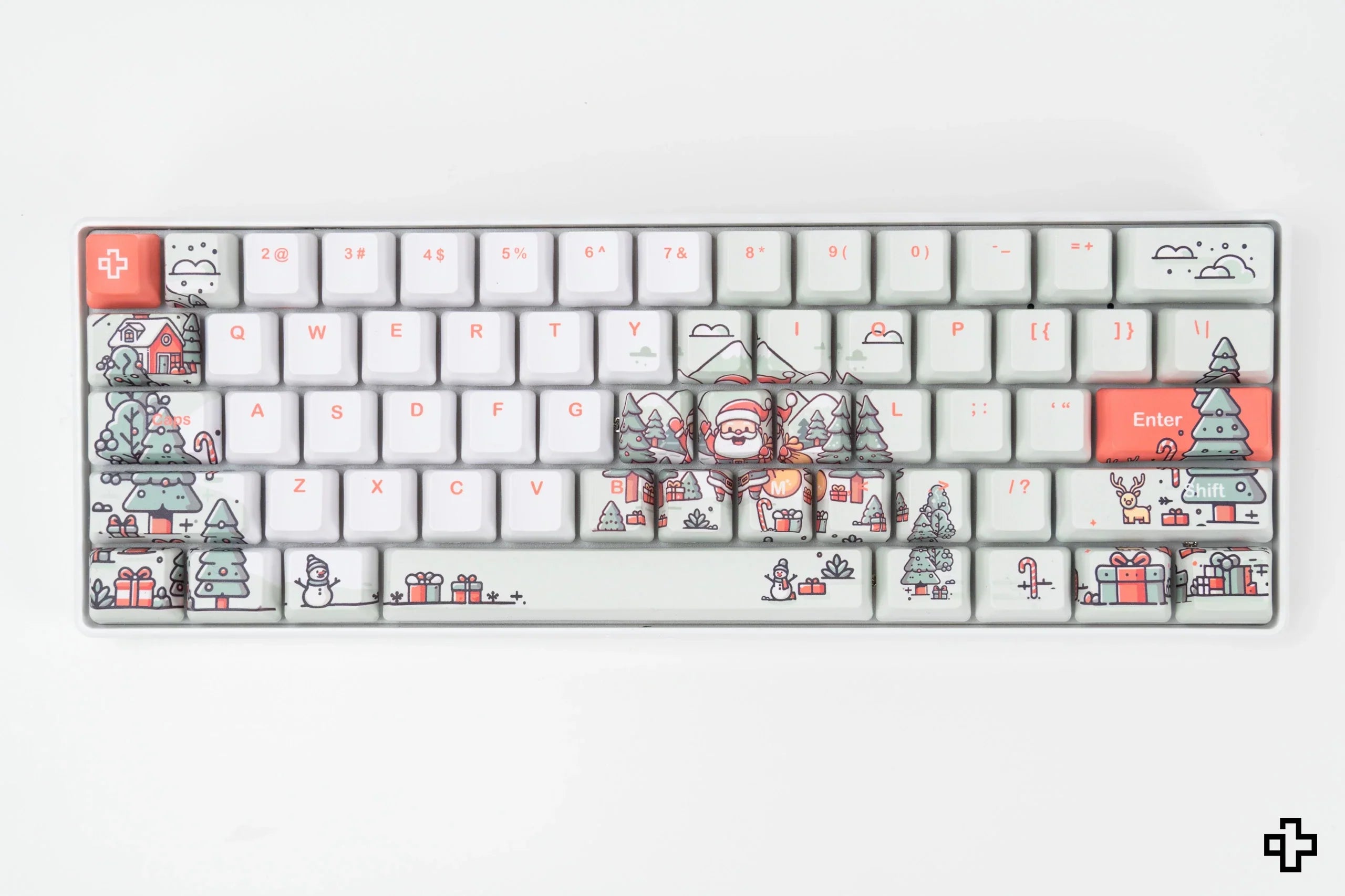 QwertyKey Santa - świąteczna klawiatura mechaniczna gamingowa, Hotswap