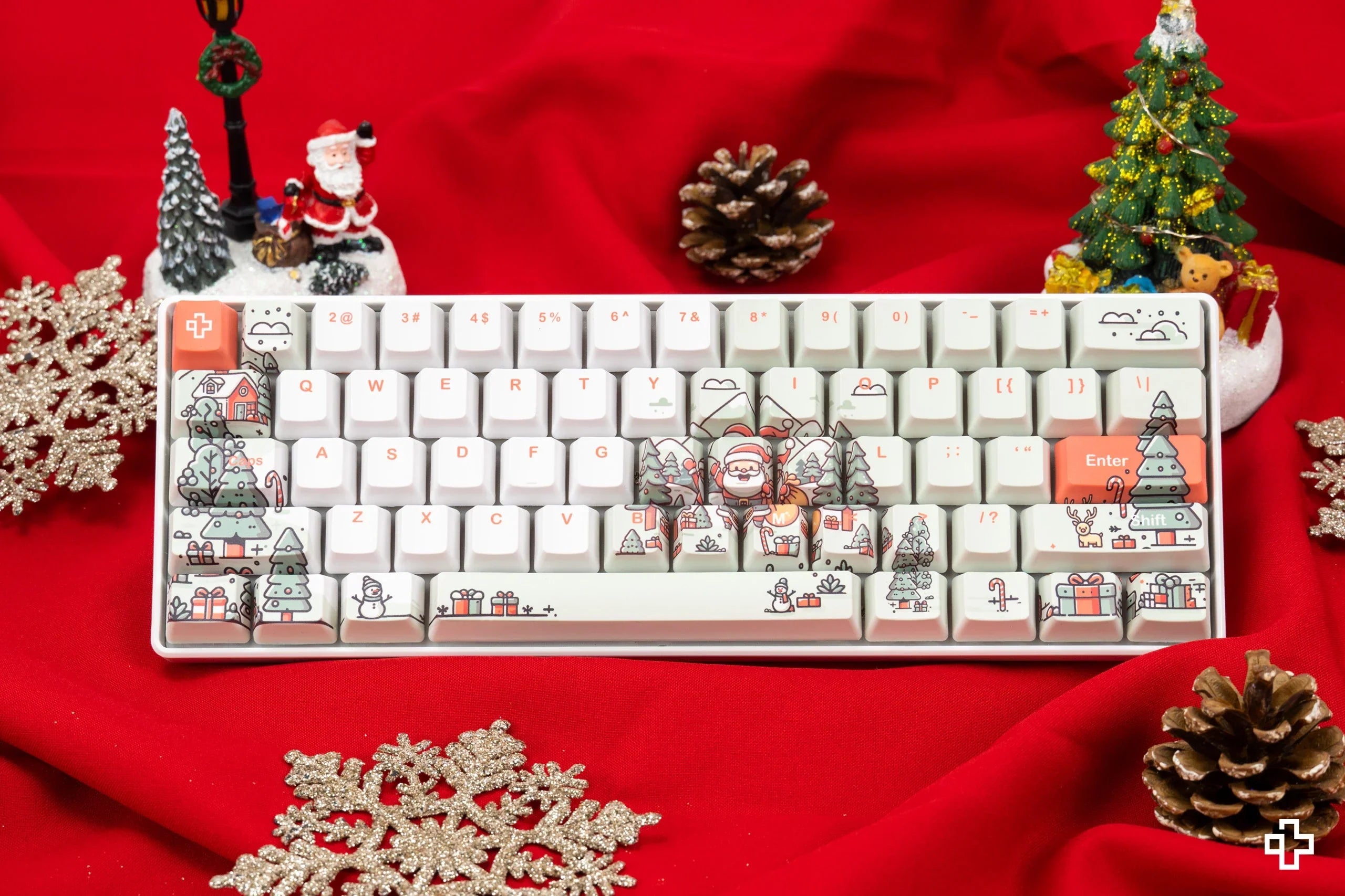 QwertyKey Santa - świąteczna klawiatura mechaniczna gamingowa, Hotswap