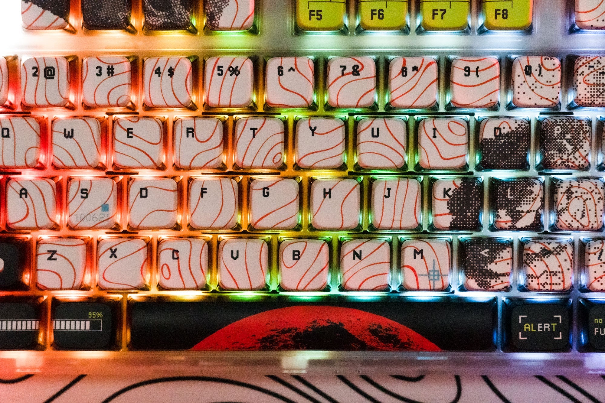 QwertyKey80 Astro bezprzewodowa Bluetooth Hotswap RGB QMK/VIA - L gasket mount klawiatura mechaniczna gamingowa z ekranem