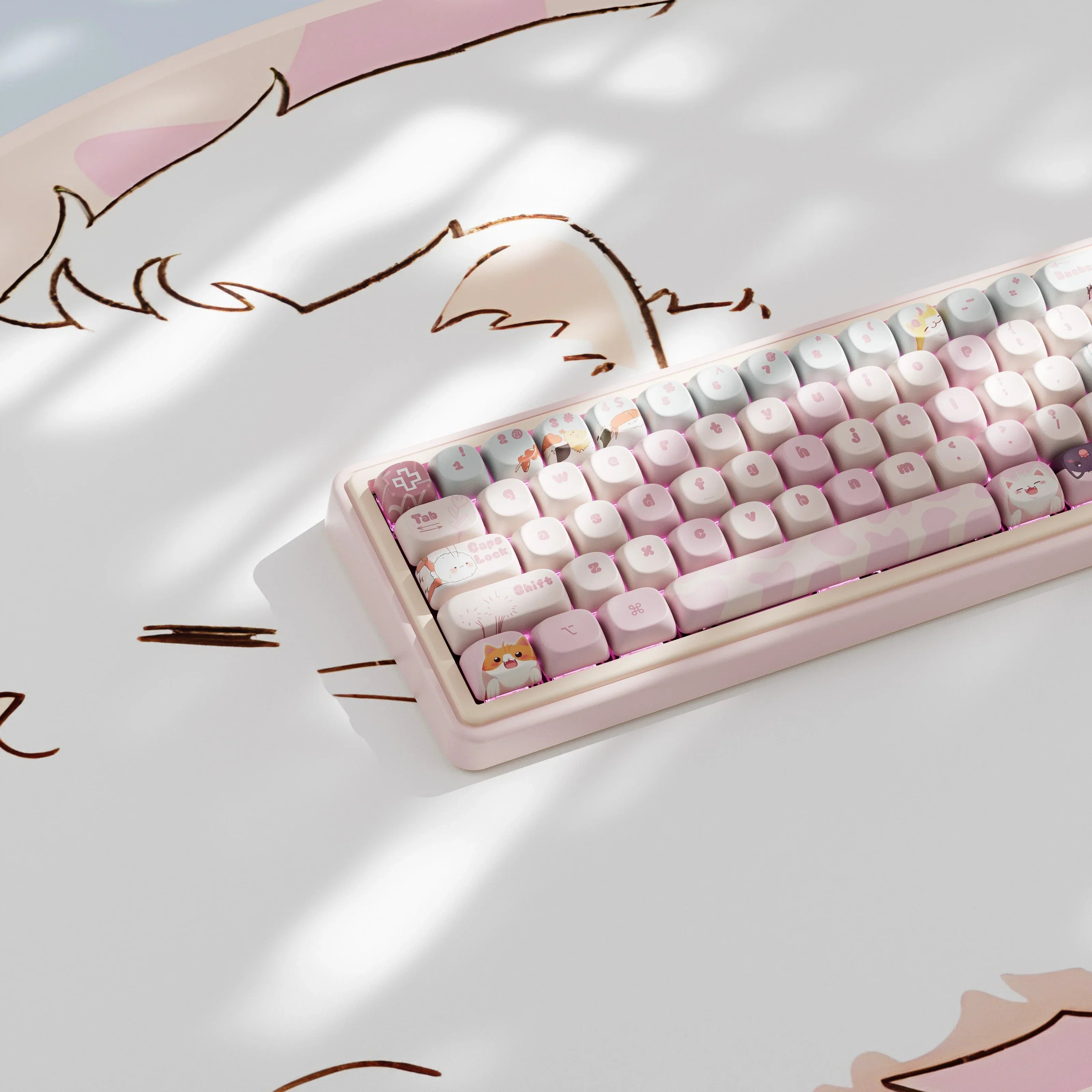 QwertyKey65 Pro Bliss - bezprzewodowa klawiatura mechaniczna gamingowa, Hotswap, RGB, VIA