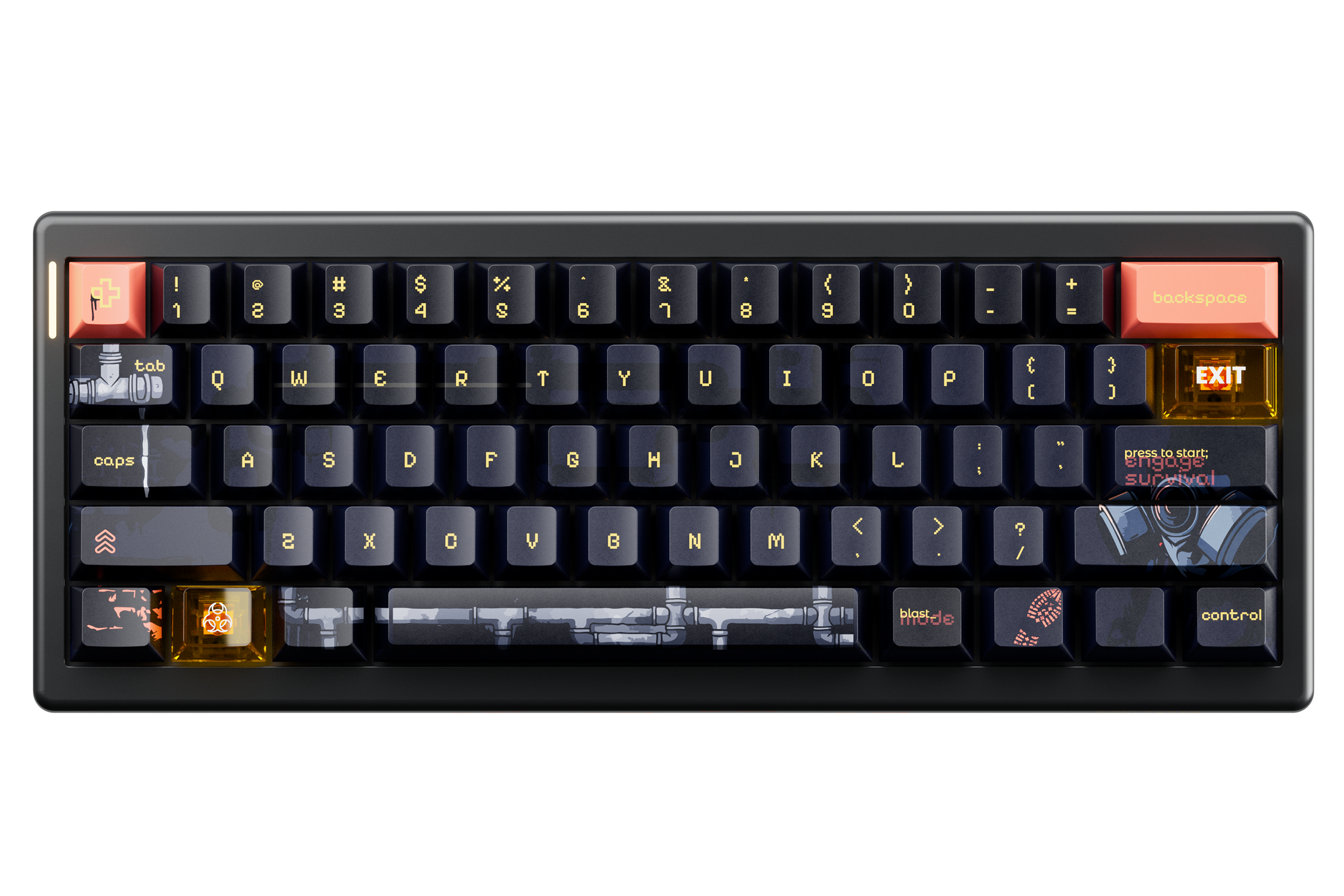 QwertyKey61 PRO Fallout - bezprzewodowa klawiatura mechaniczna gamingowa, Hotswap, RGB
