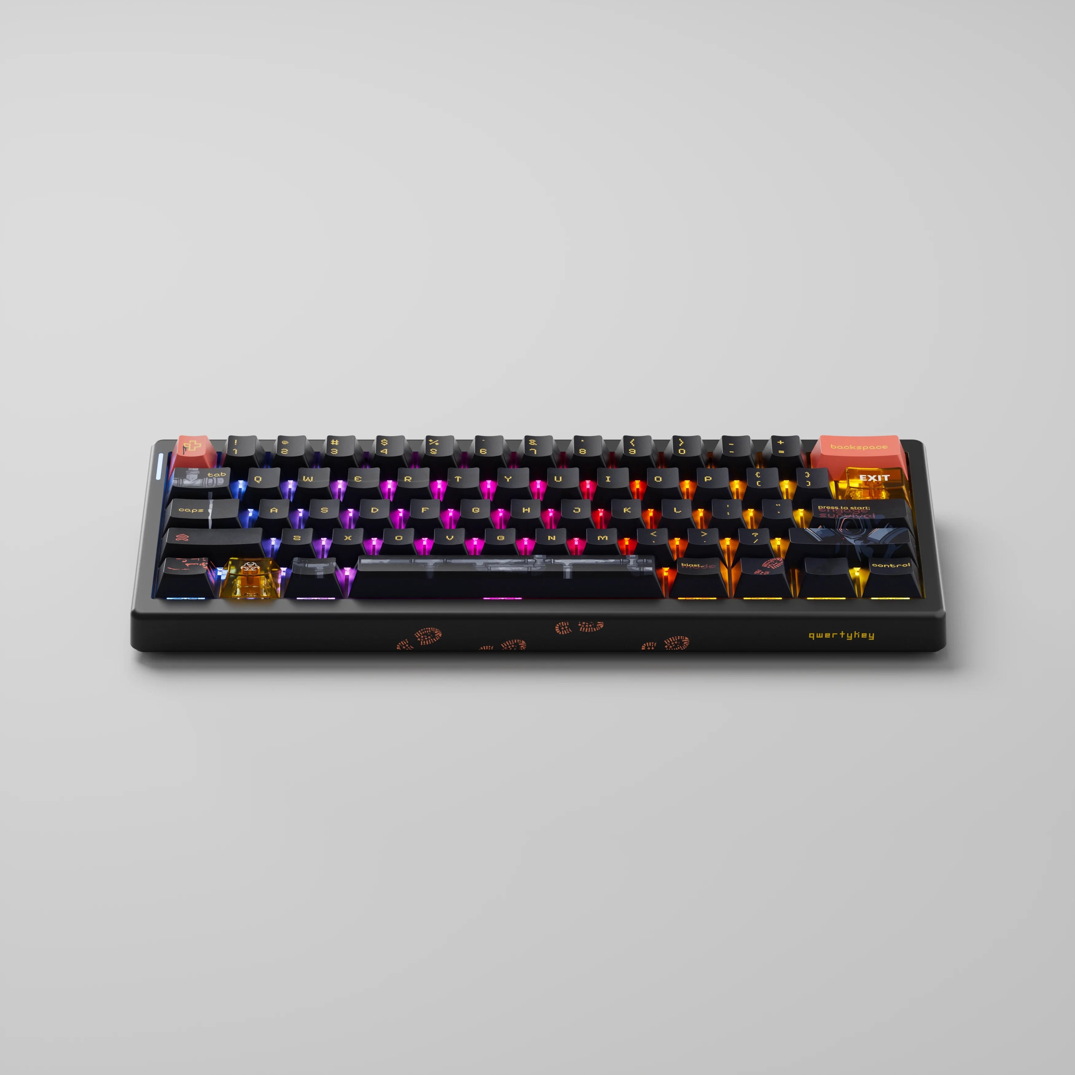 QwertyKey61 PRO Fallout - bezprzewodowa klawiatura mechaniczna gamingowa, Hotswap, RGB