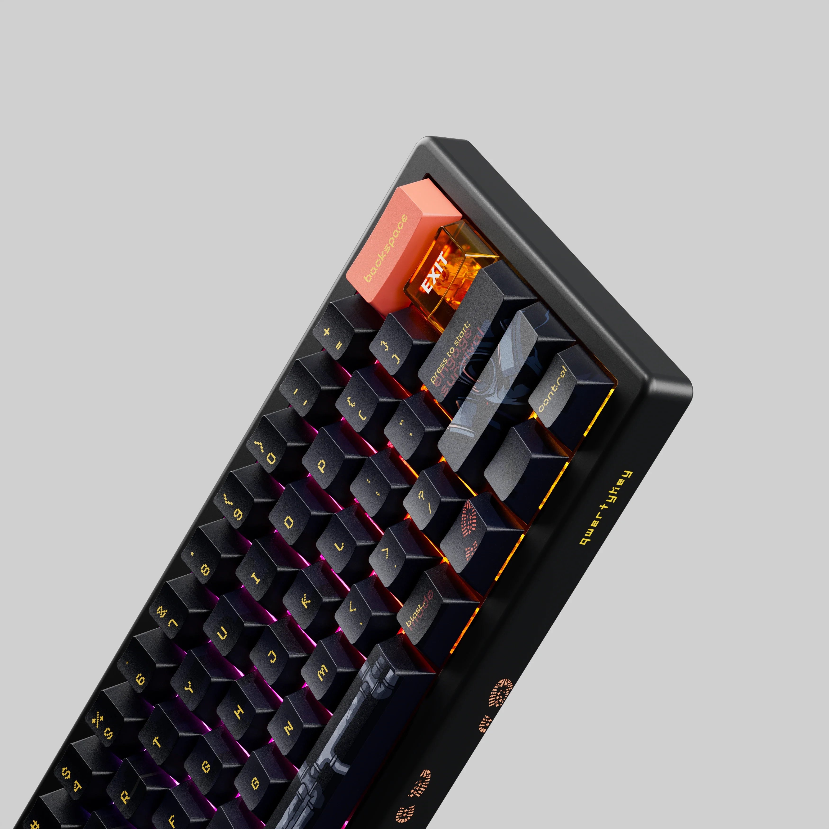 QwertyKey61 PRO Fallout - bezprzewodowa klawiatura mechaniczna gamingowa, Hotswap, RGB