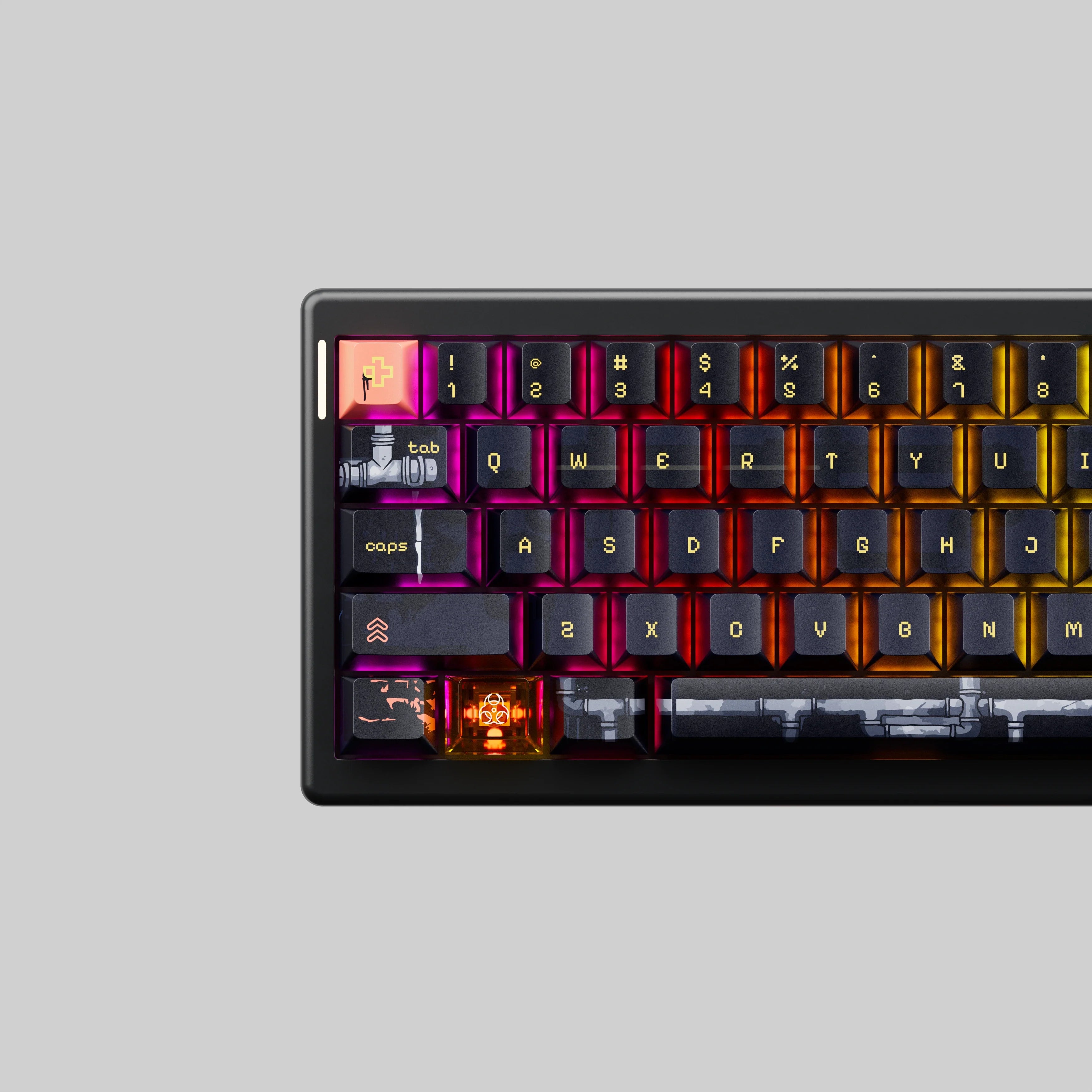 QwertyKey61 PRO Fallout - bezprzewodowa klawiatura mechaniczna gamingowa, Hotswap, RGB