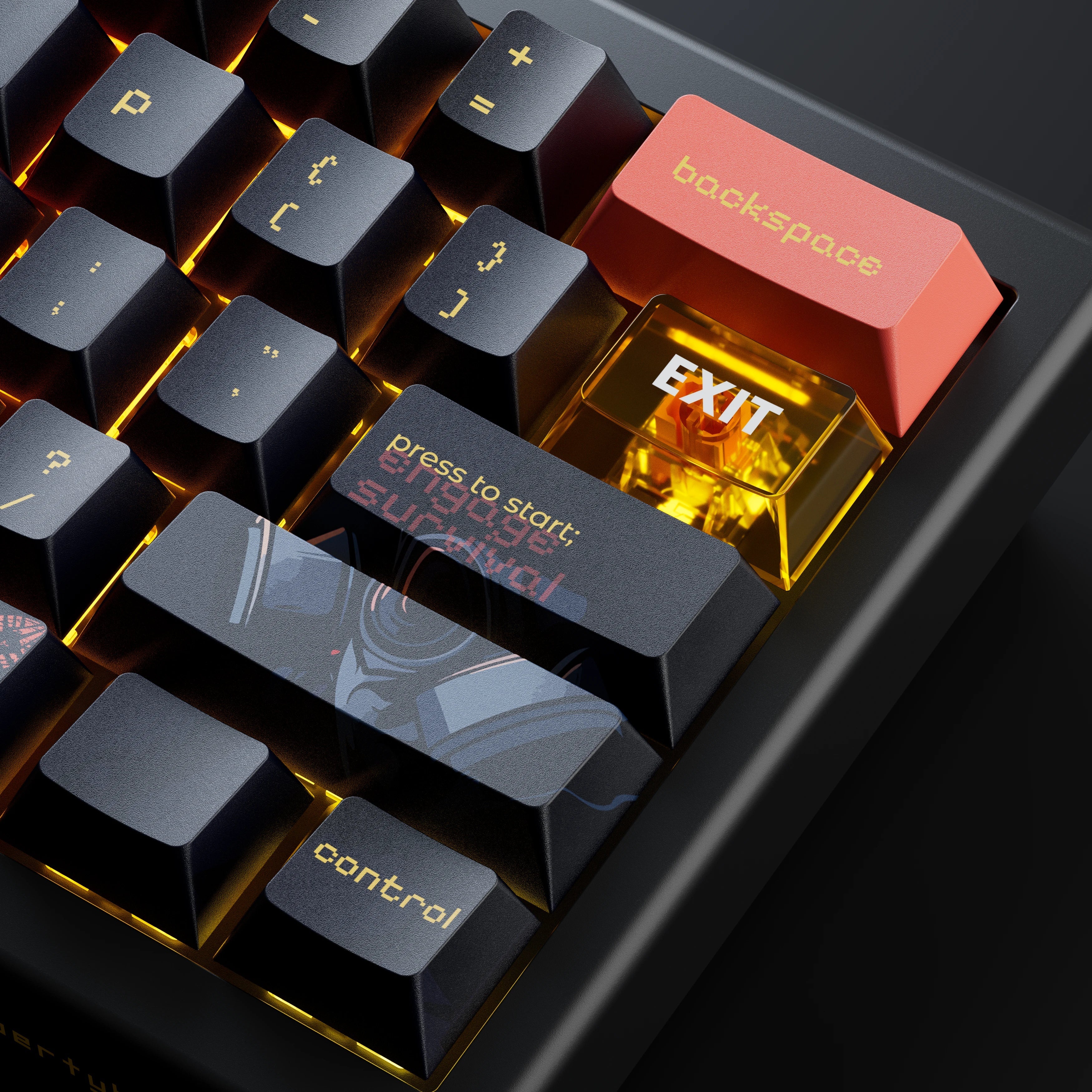 QwertyKey61 PRO Fallout - bezprzewodowa klawiatura mechaniczna gamingowa, Hotswap, RGB