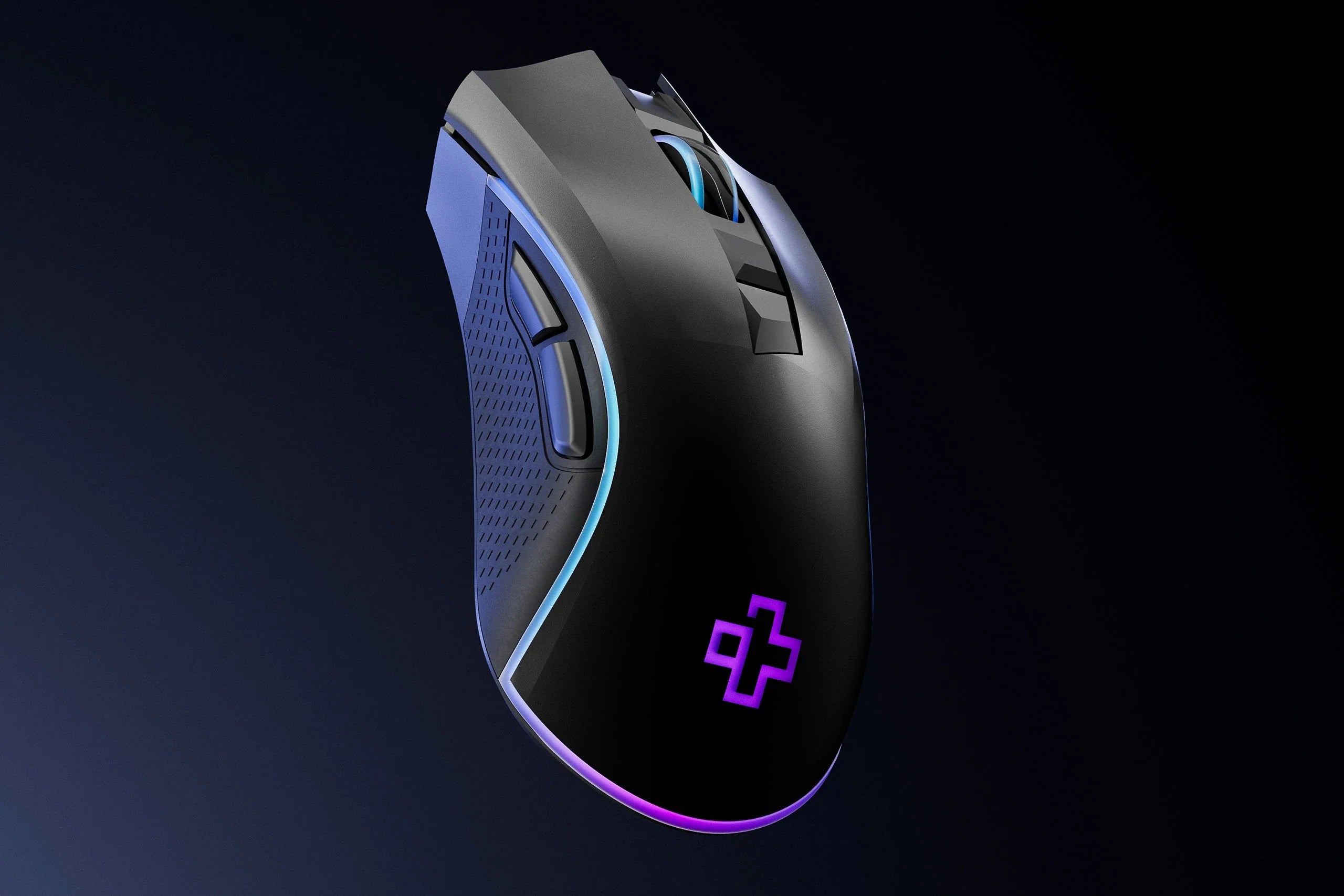 mysz Gaming QwertyKey Forge czarna, RGB, 12.000 DPI, z oprogramowaniem