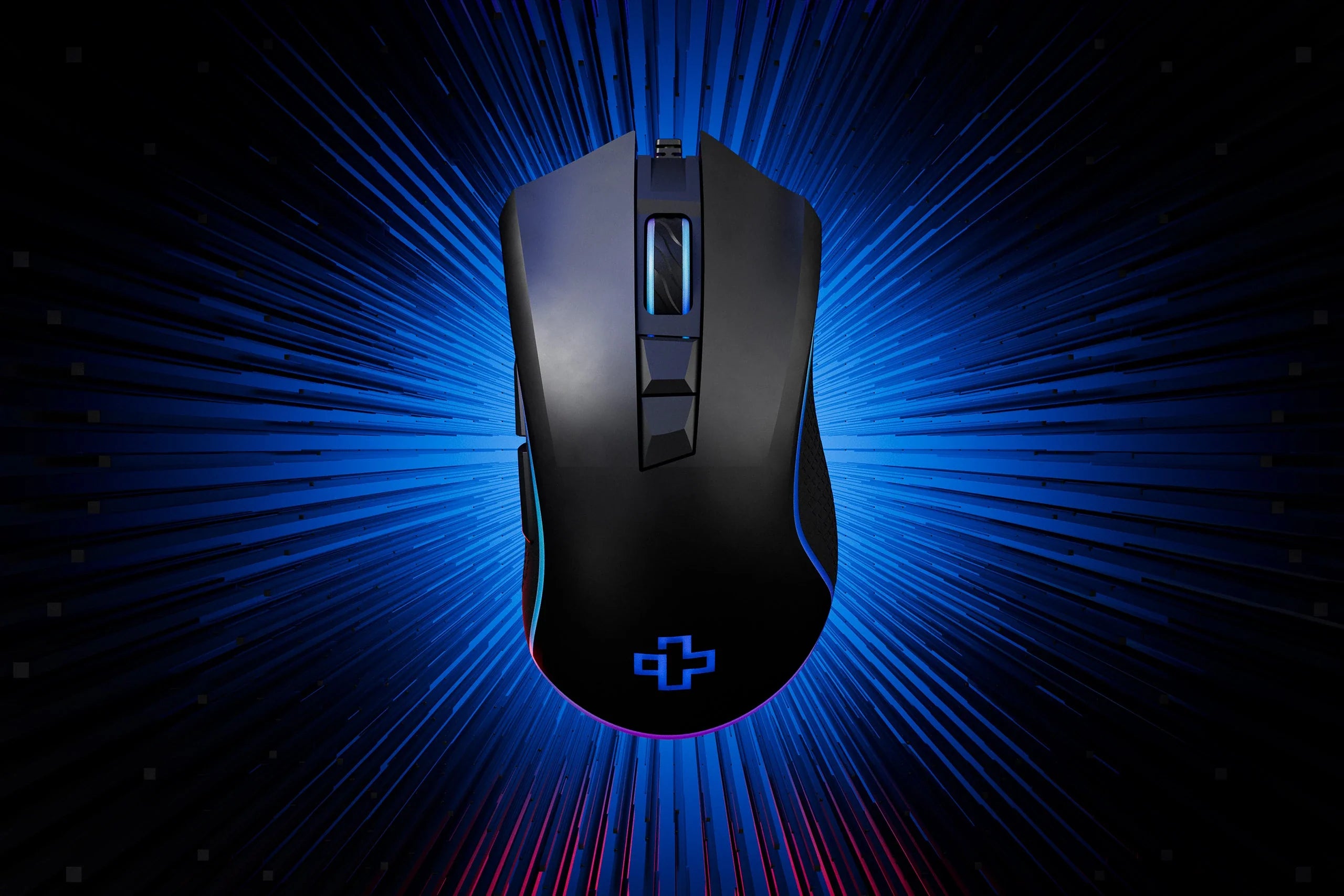 mysz Gaming QwertyKey Forge czarna, RGB, 12.000 DPI, z oprogramowaniem