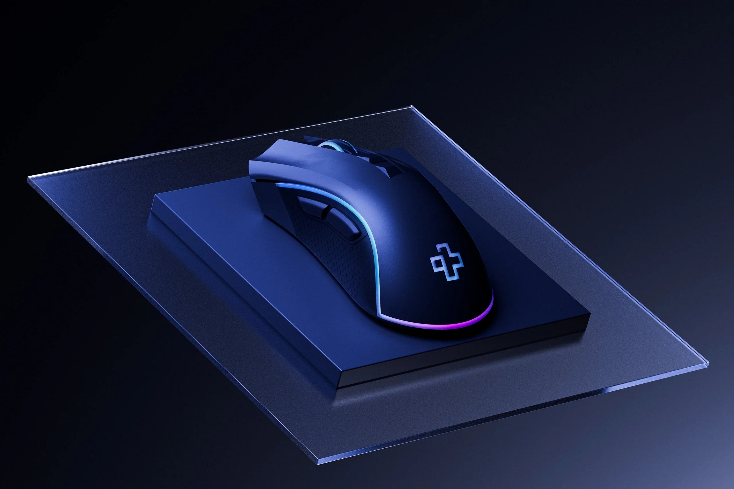 mysz Gaming QwertyKey Forge czarna, RGB, 12.000 DPI, z oprogramowaniem