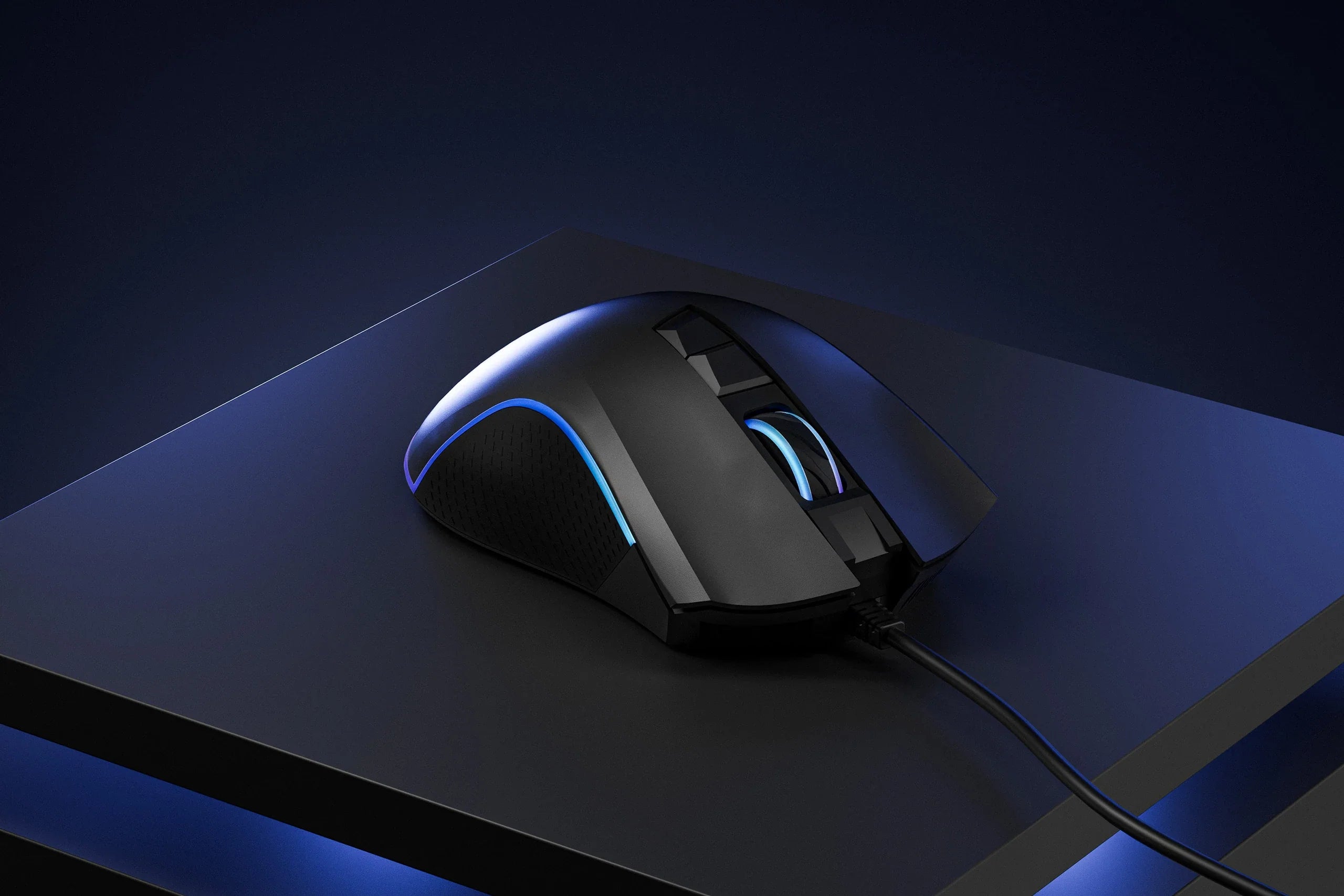 mysz Gaming QwertyKey Forge czarna, RGB, 12.000 DPI, z oprogramowaniem