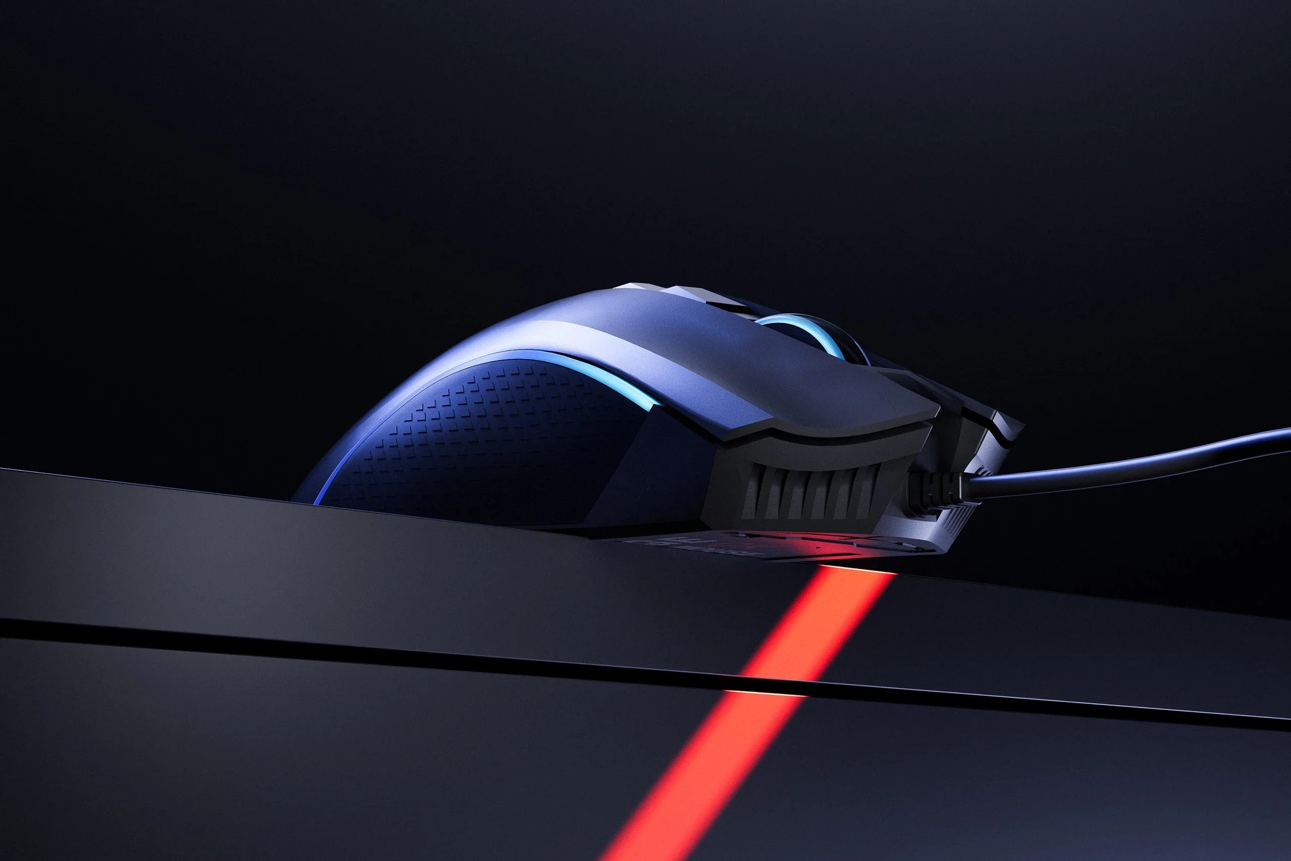 mysz Gaming QwertyKey Forge czarna, RGB, 12.000 DPI, z oprogramowaniem