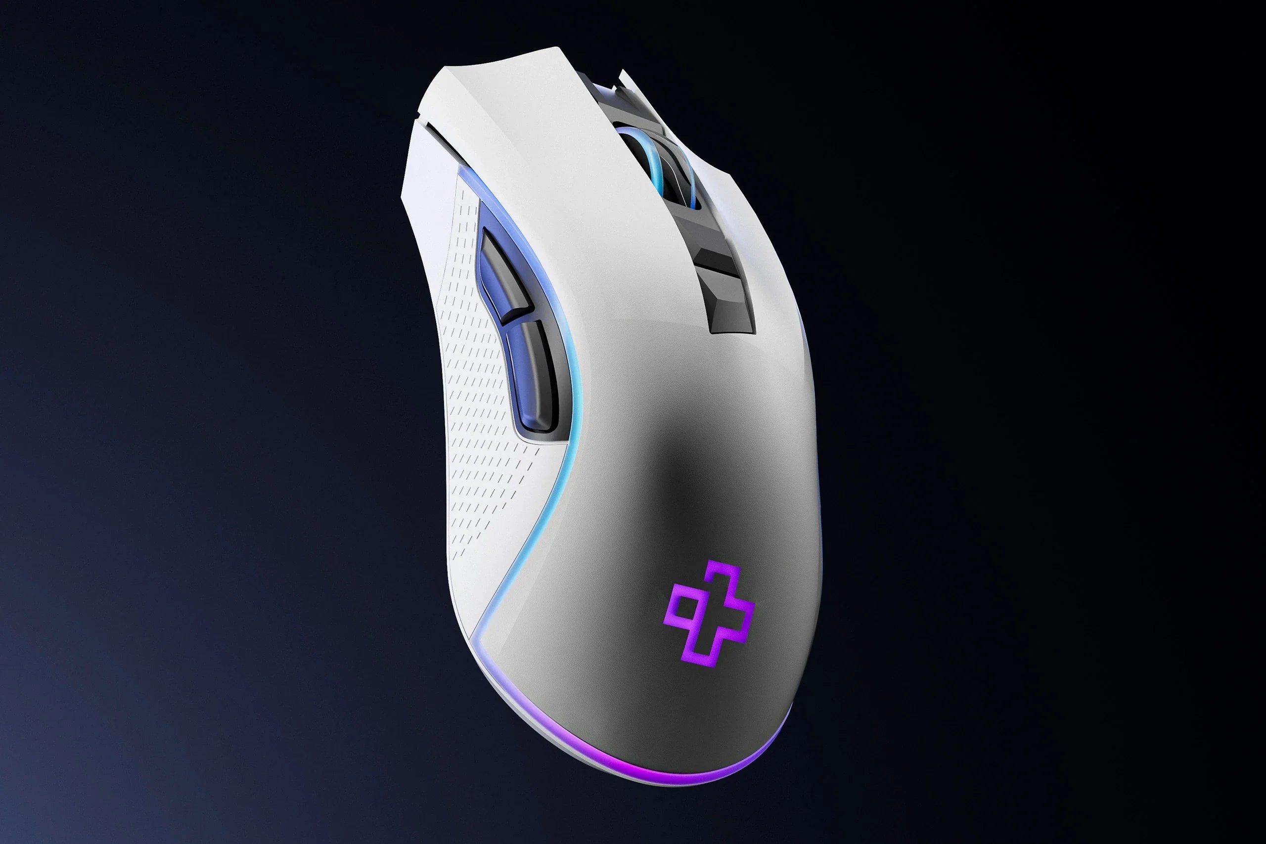 mysz Gaming QwertyKey Forge biała, RGB, 12.000 DPI, z oprogramowaniem
