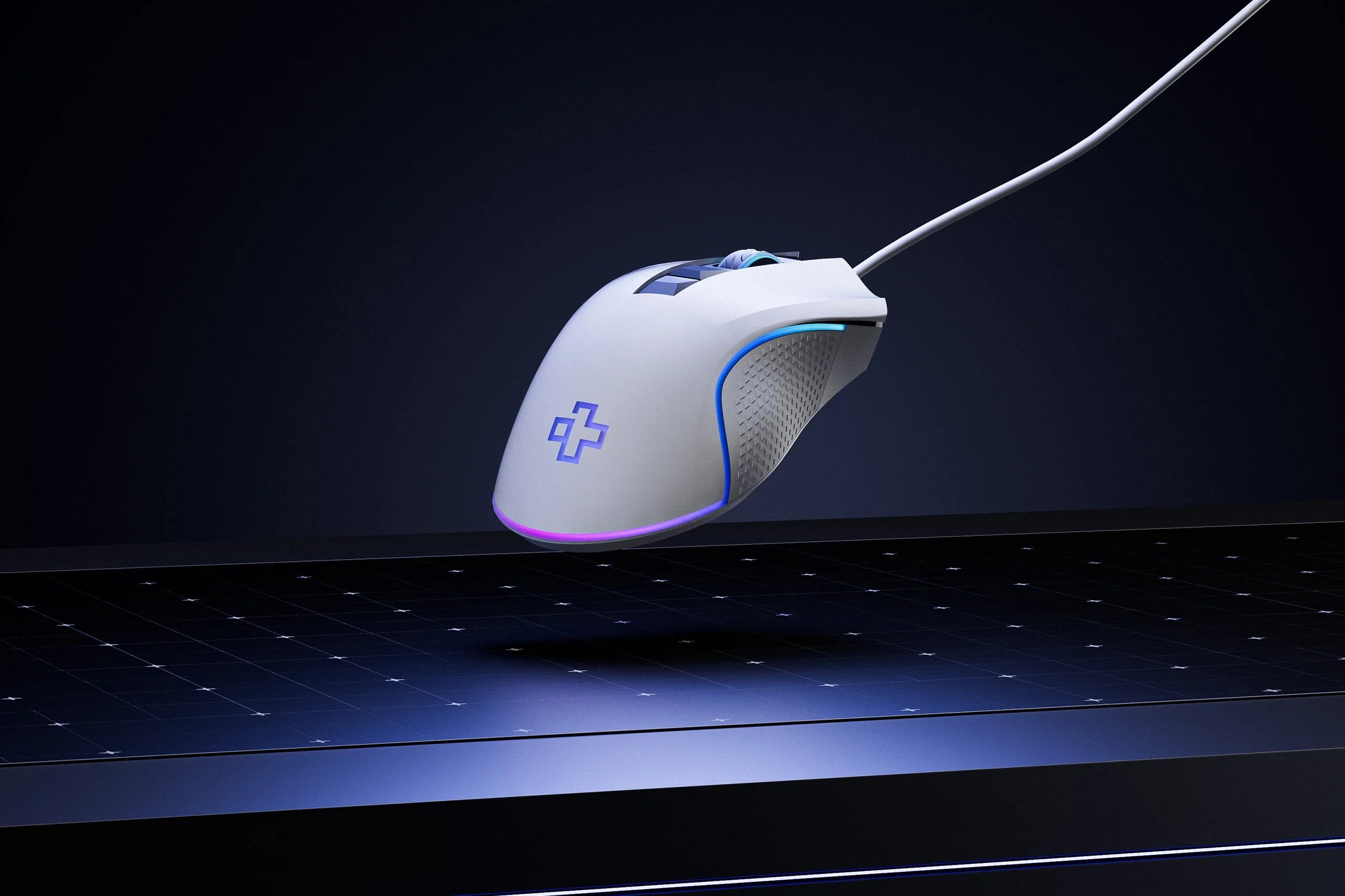 mysz Gaming QwertyKey Forge biała, RGB, 12.000 DPI, z oprogramowaniem