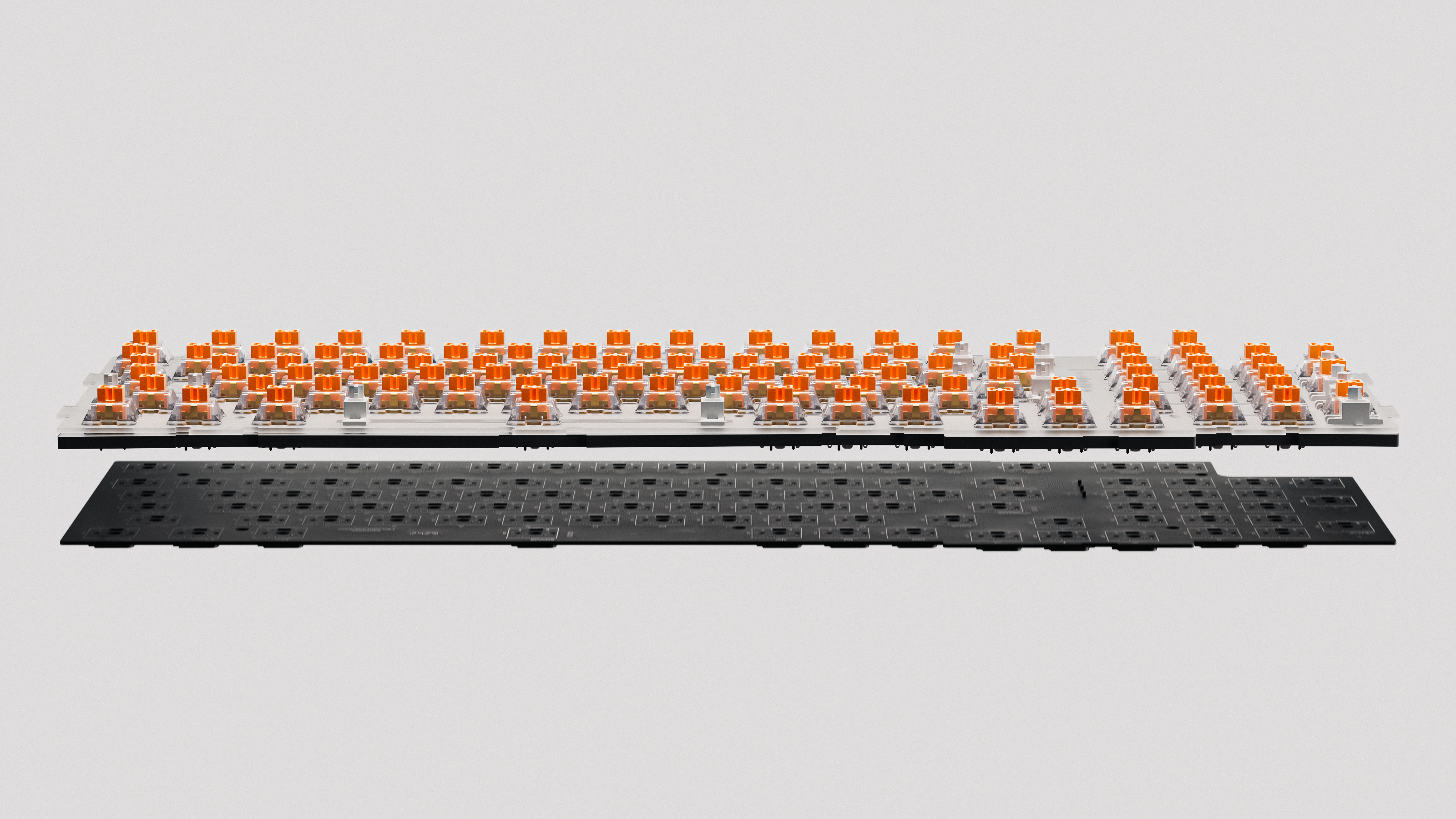 QwertyKey100 Matrix - bezprzewodowa klawiatura mechaniczna gamingowa, Hotswap, RGB, gasket mount, z ekranem