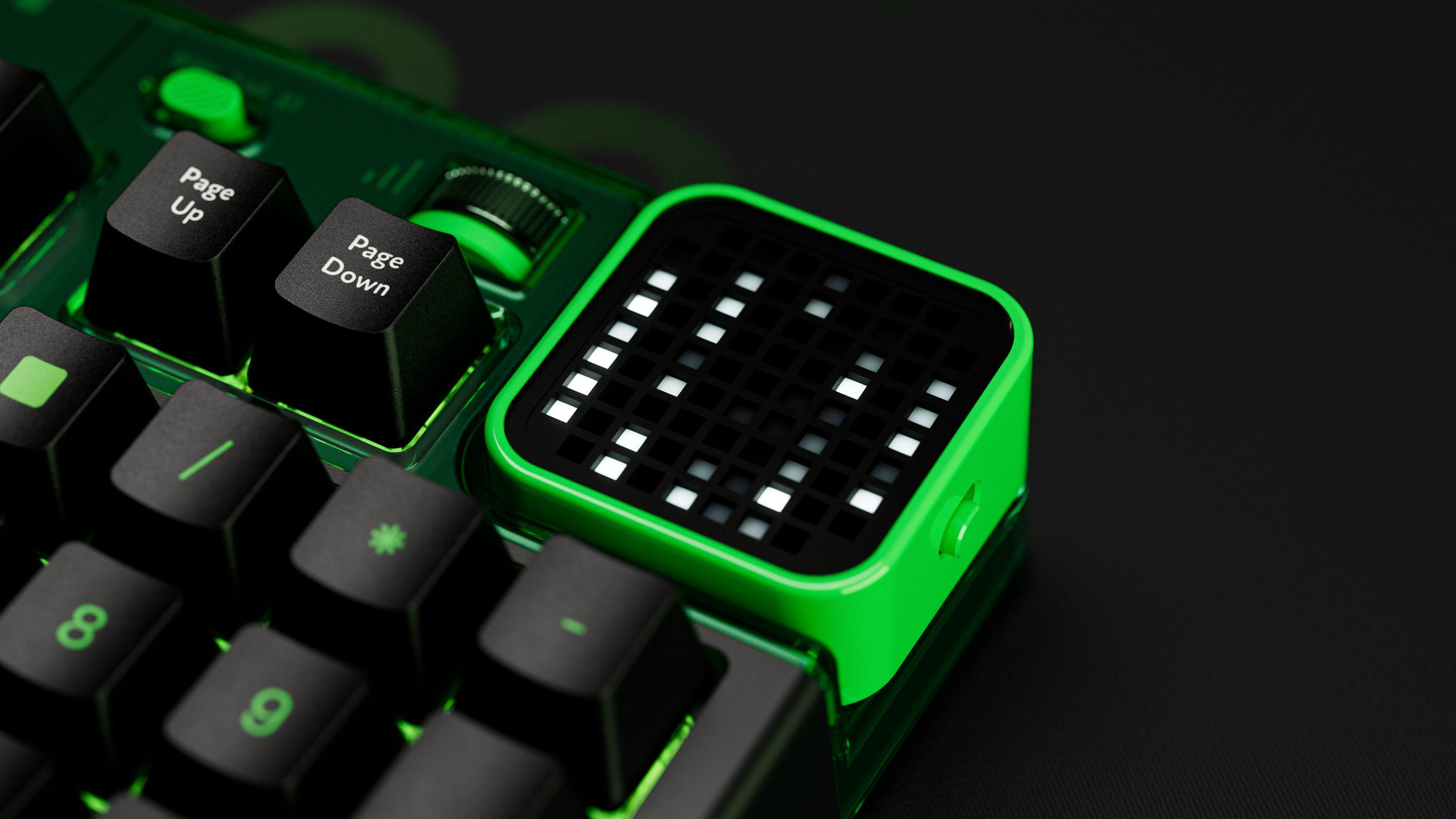 QwertyKey100 Matrix - bezprzewodowa klawiatura mechaniczna gamingowa, Hotswap, RGB, gasket mount, z ekranem