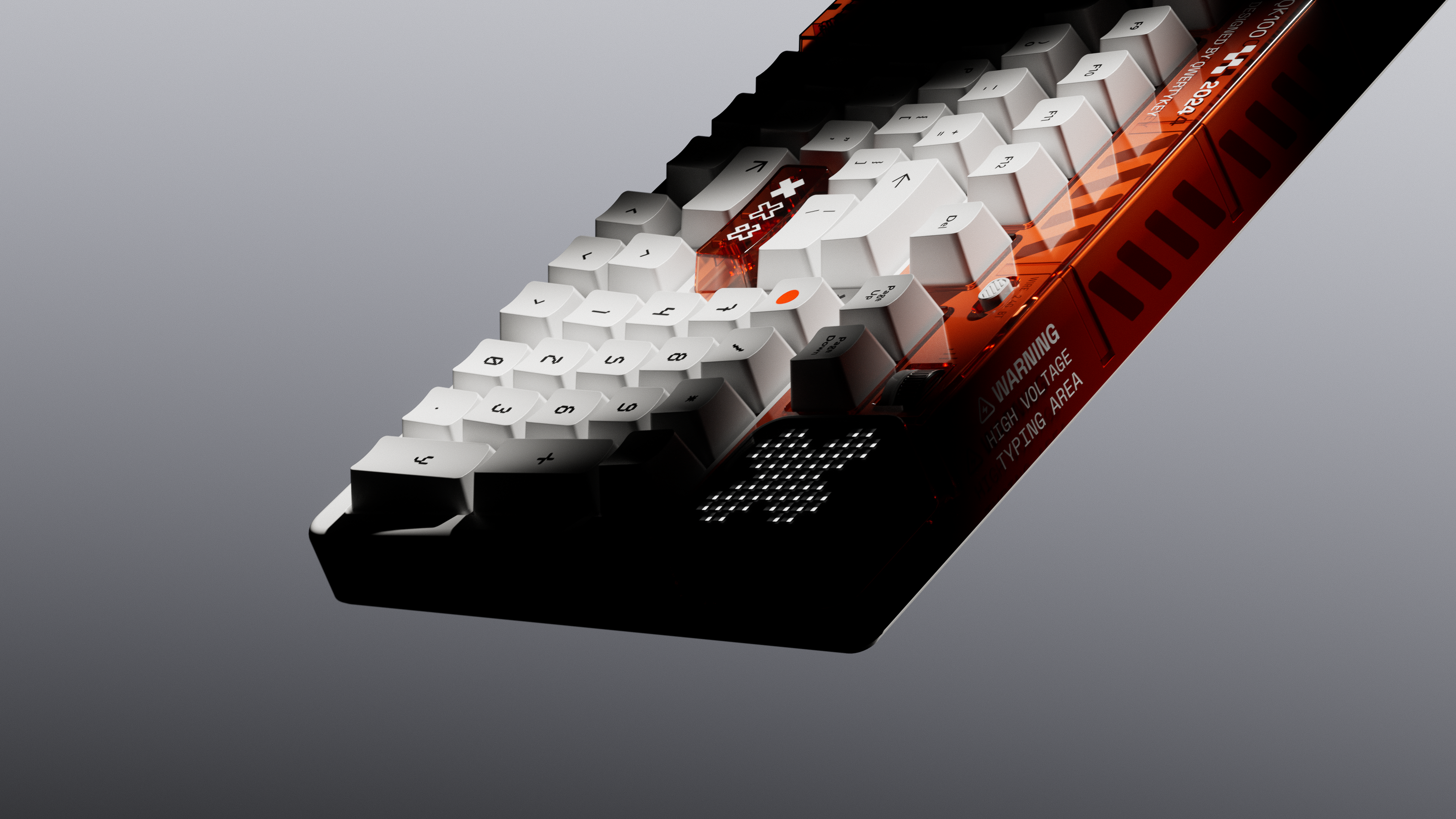 QwertyKey100 Apex - bezprzewodowa klawiatura mechaniczna gamingowa, Hotswap, RGB, gasket mount, z ekranem