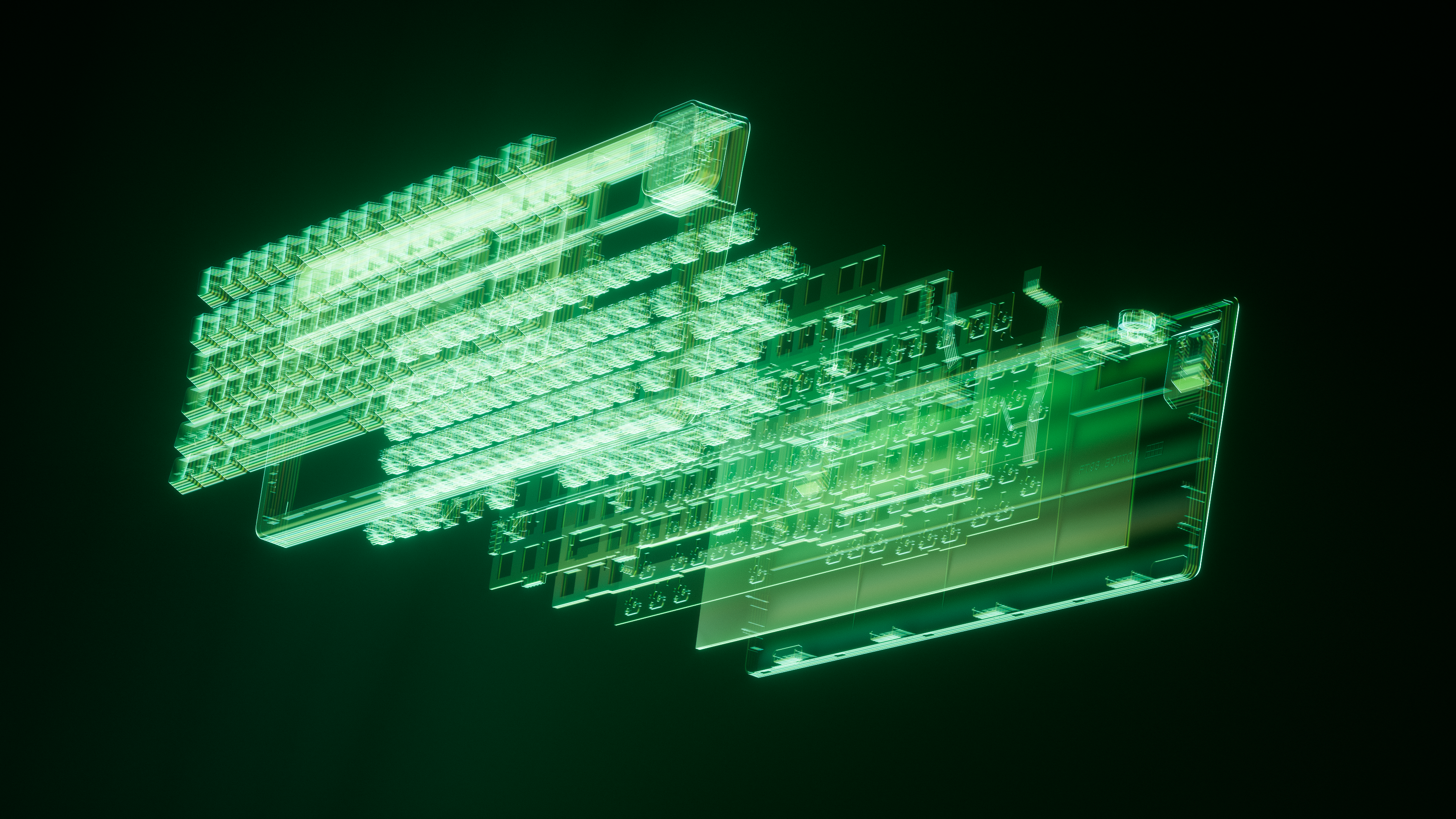 QwertyKey100 Matrix - bezprzewodowa klawiatura mechaniczna gamingowa, Hotswap, RGB, gasket mount, z ekranem