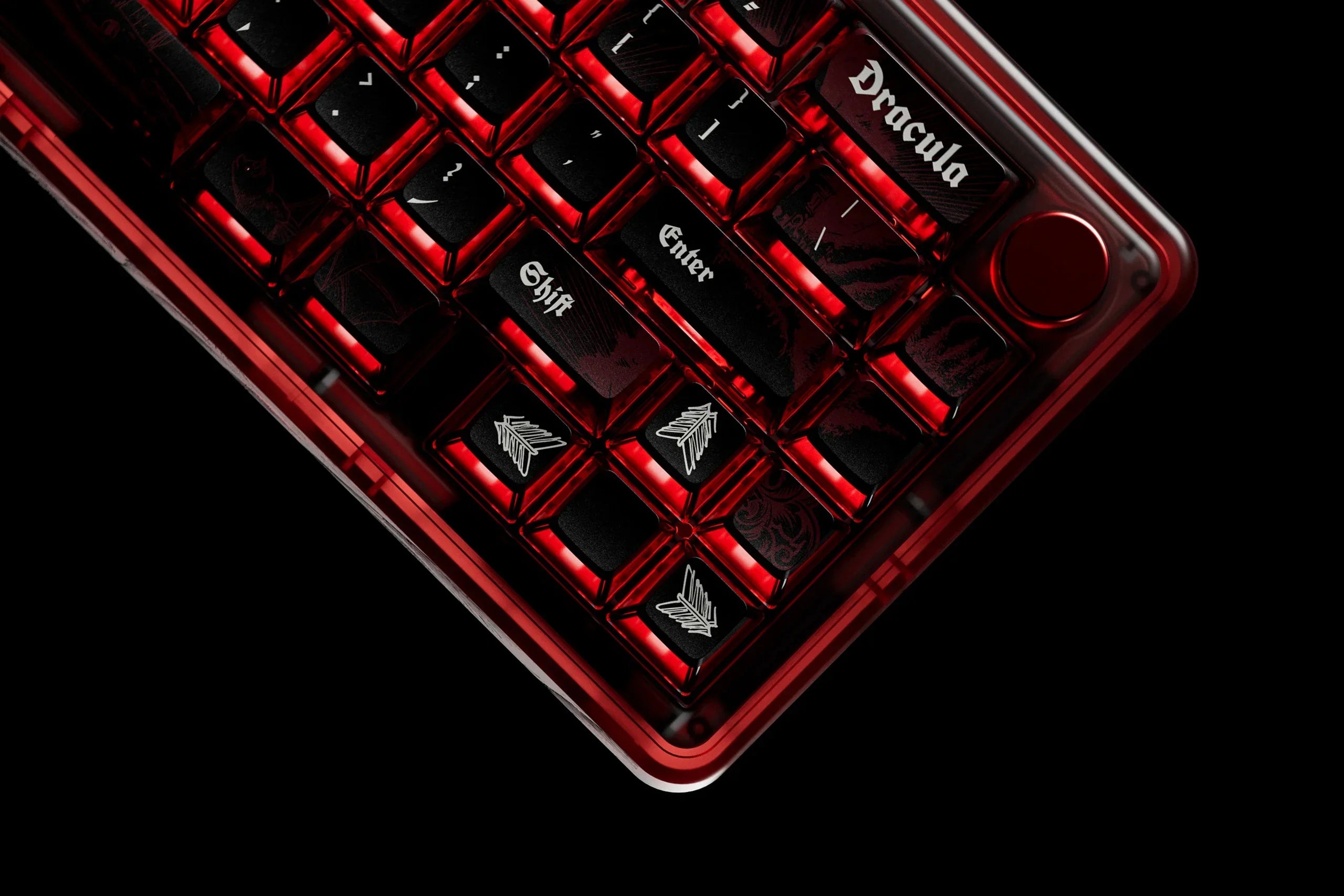 QwertyKey65 Pro Dracula - bezprzewodowa klawiatura mechaniczna gamingowa, Hotswap, RGB, VIA