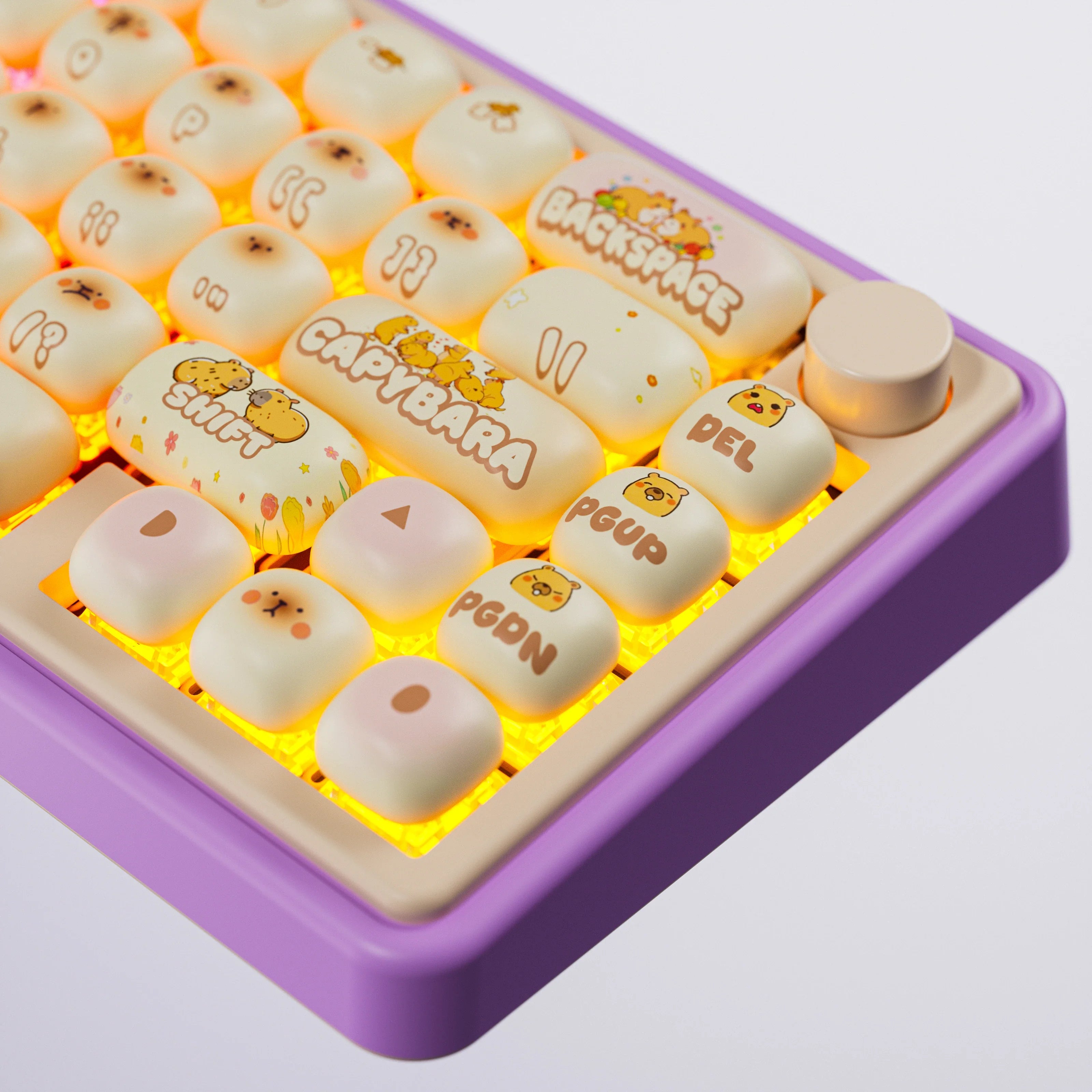 QwertyKey65 Pro Capybara edycja limitowana VIA - bezprzewodowa klawiatura mechaniczna gamingowa, Hotswap, RGB