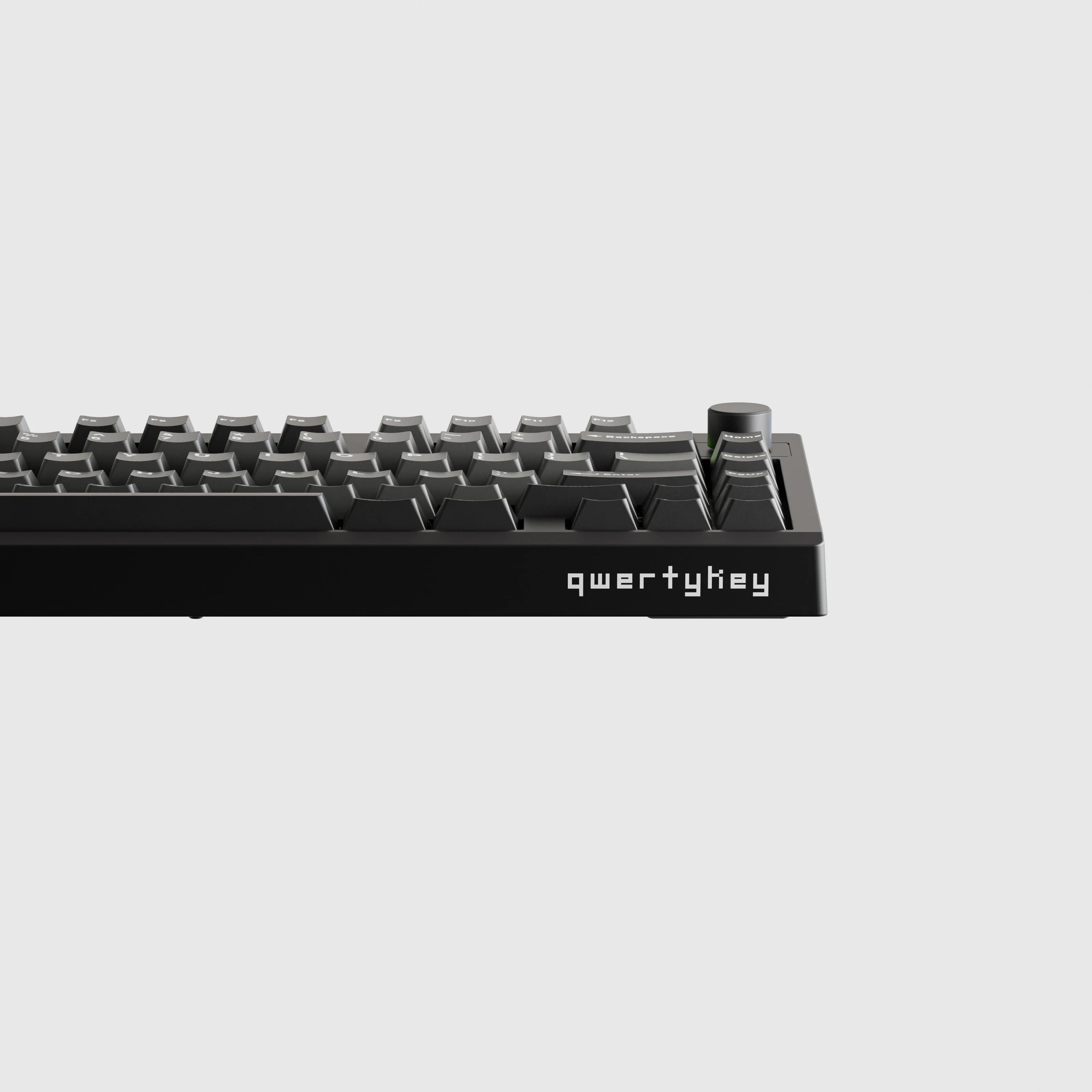 QwertyKey75 Pro V2 czarna Web Software - bezprzewodowa klawiatura mechaniczna gamingowa, Hotswap, RGB, gasket mount
