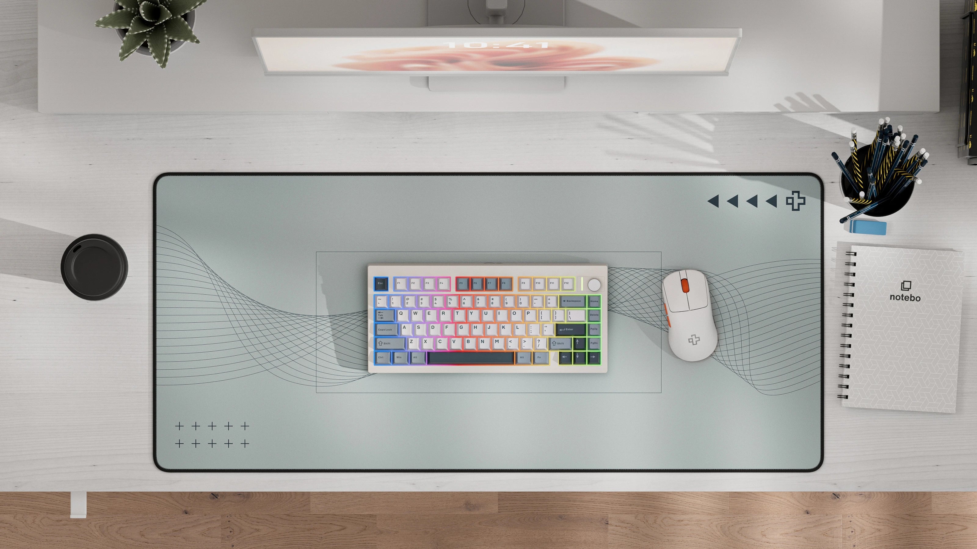 QwertyKey75 Pro V2 biała Web Software - bezprzewodowa klawiatura mechaniczna gamingowa, Hotswap, RGB, gasket mount