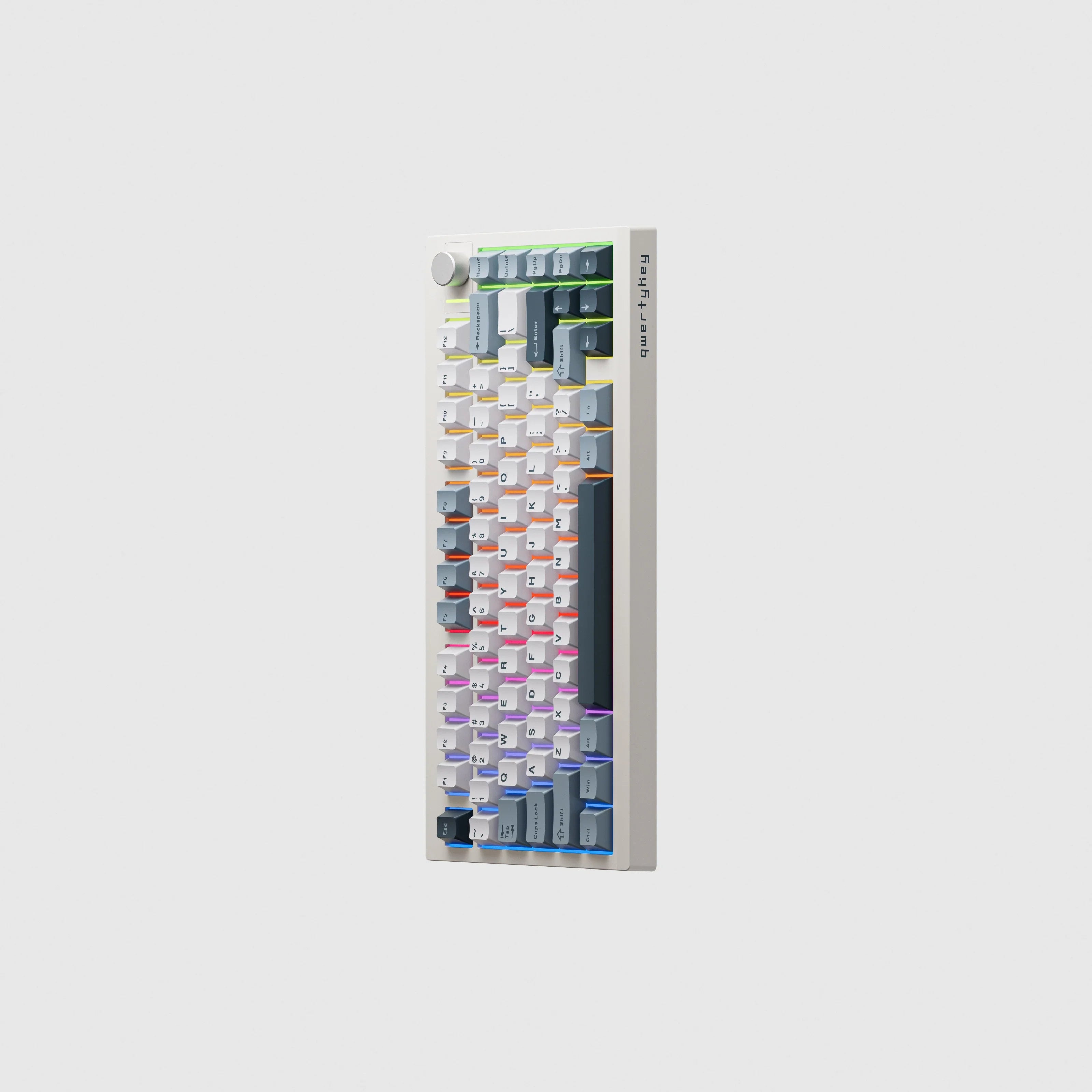 QwertyKey75 Pro V2 biała Web Software - bezprzewodowa klawiatura mechaniczna gamingowa, Hotswap, RGB, gasket mount
