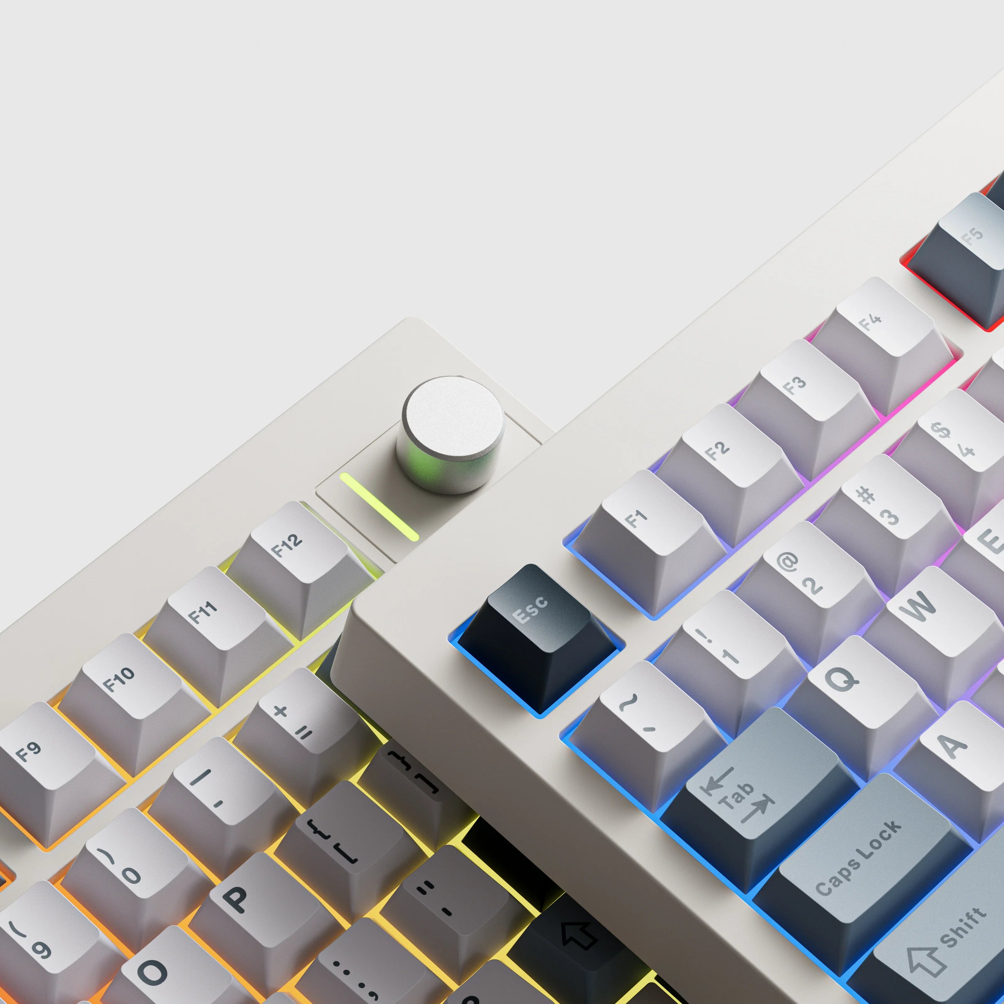 QwertyKey75 Pro V2 biała Web Software - bezprzewodowa klawiatura mechaniczna gamingowa, Hotswap, RGB, gasket mount