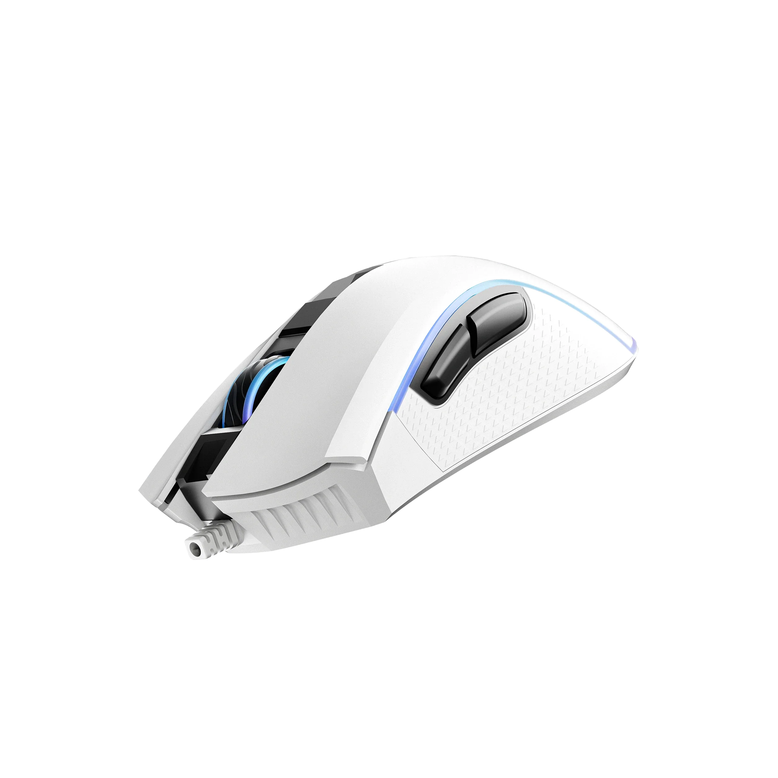 mysz Gaming QwertyKey Forge biała, RGB, 12.000 DPI, z oprogramowaniem